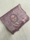 Pure paper crush organza saree - Kanjeevaram Silk Mandir