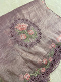 Pure paper crush organza saree - Kanjeevaram Silk Mandir