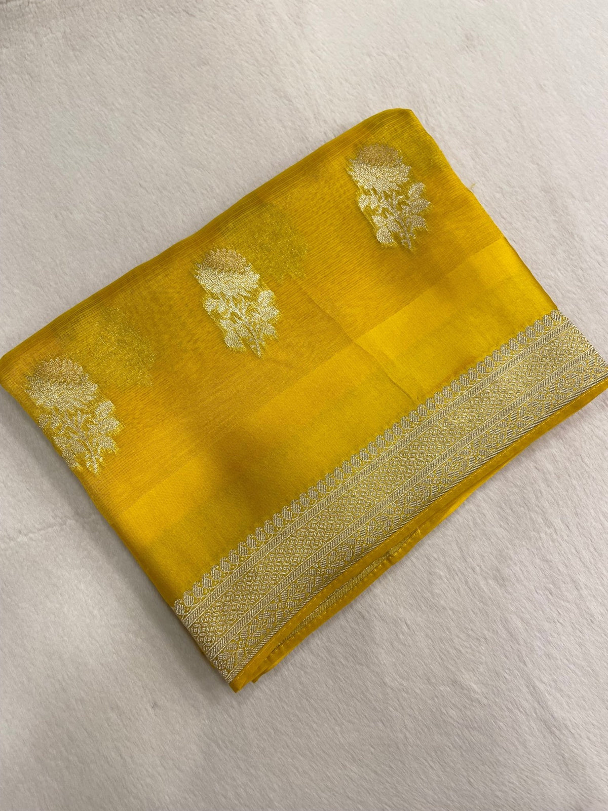 Pure Soft Manipuri Kota With Satin Border Saree💛 - Kanjeevaram Silk Mandir