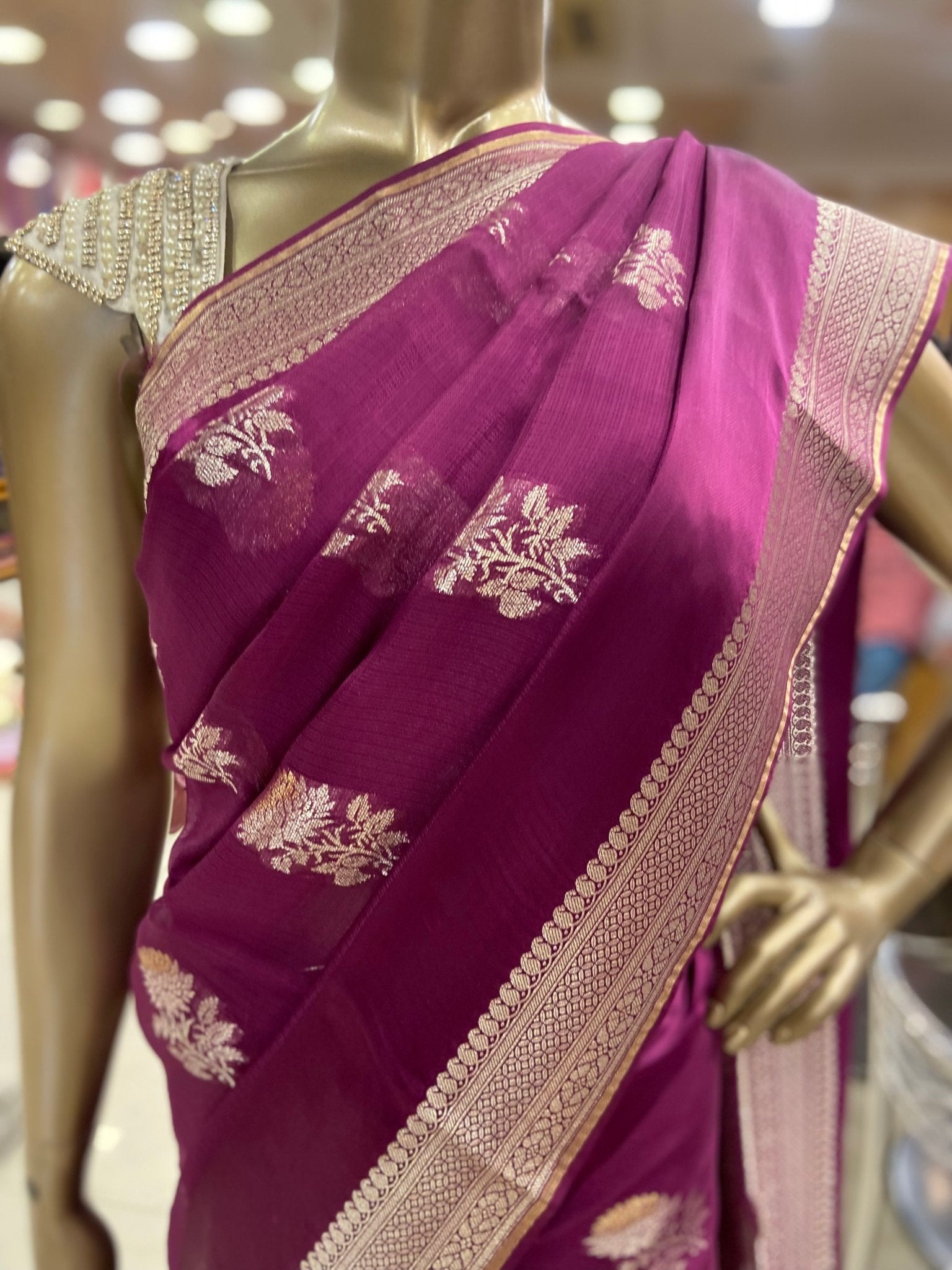 Pure Soft Manipuri Kota With Satin Border Saree - Kanjeevaram Silk Mandir