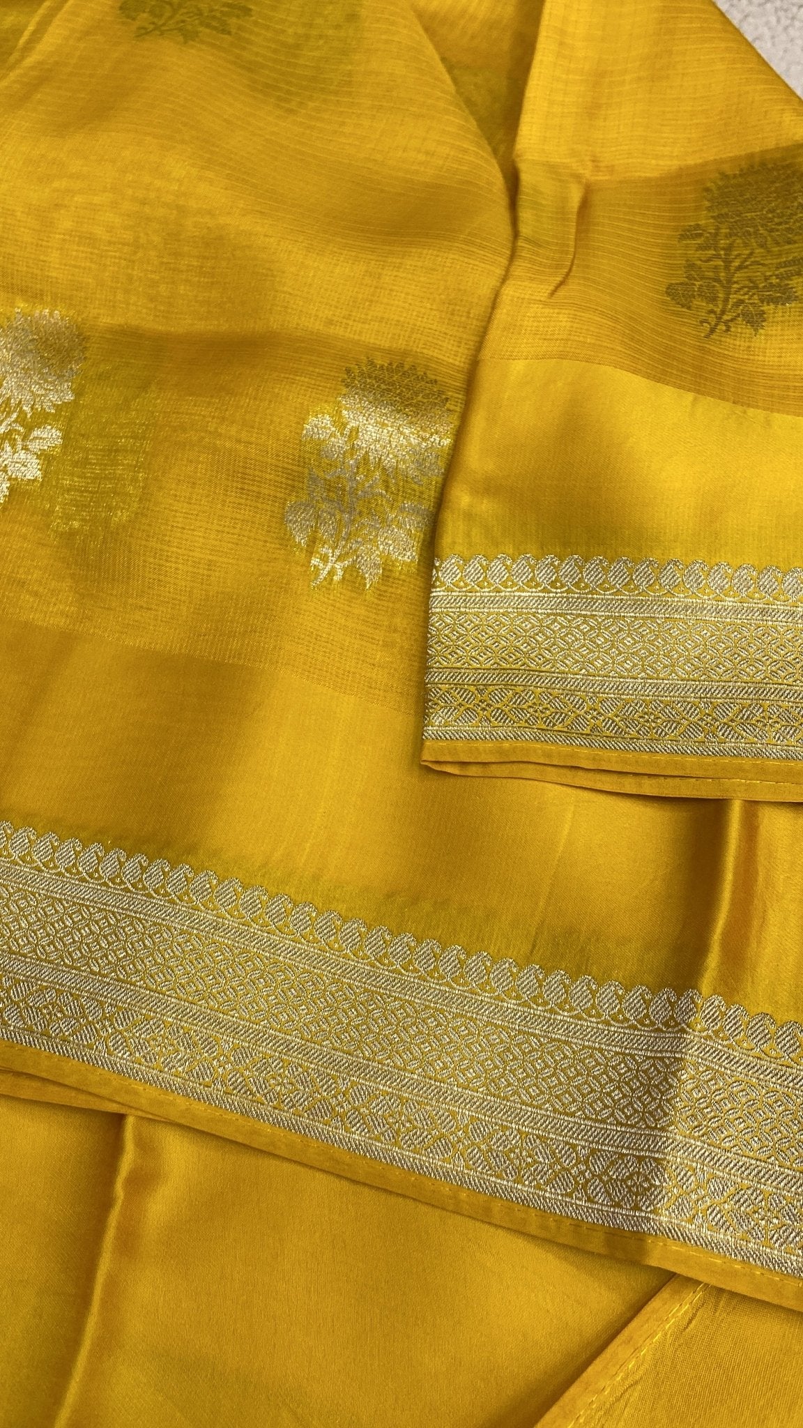 Pure Soft Manipuri Kota With Satin Border Saree💛 - Kanjeevaram Silk Mandir