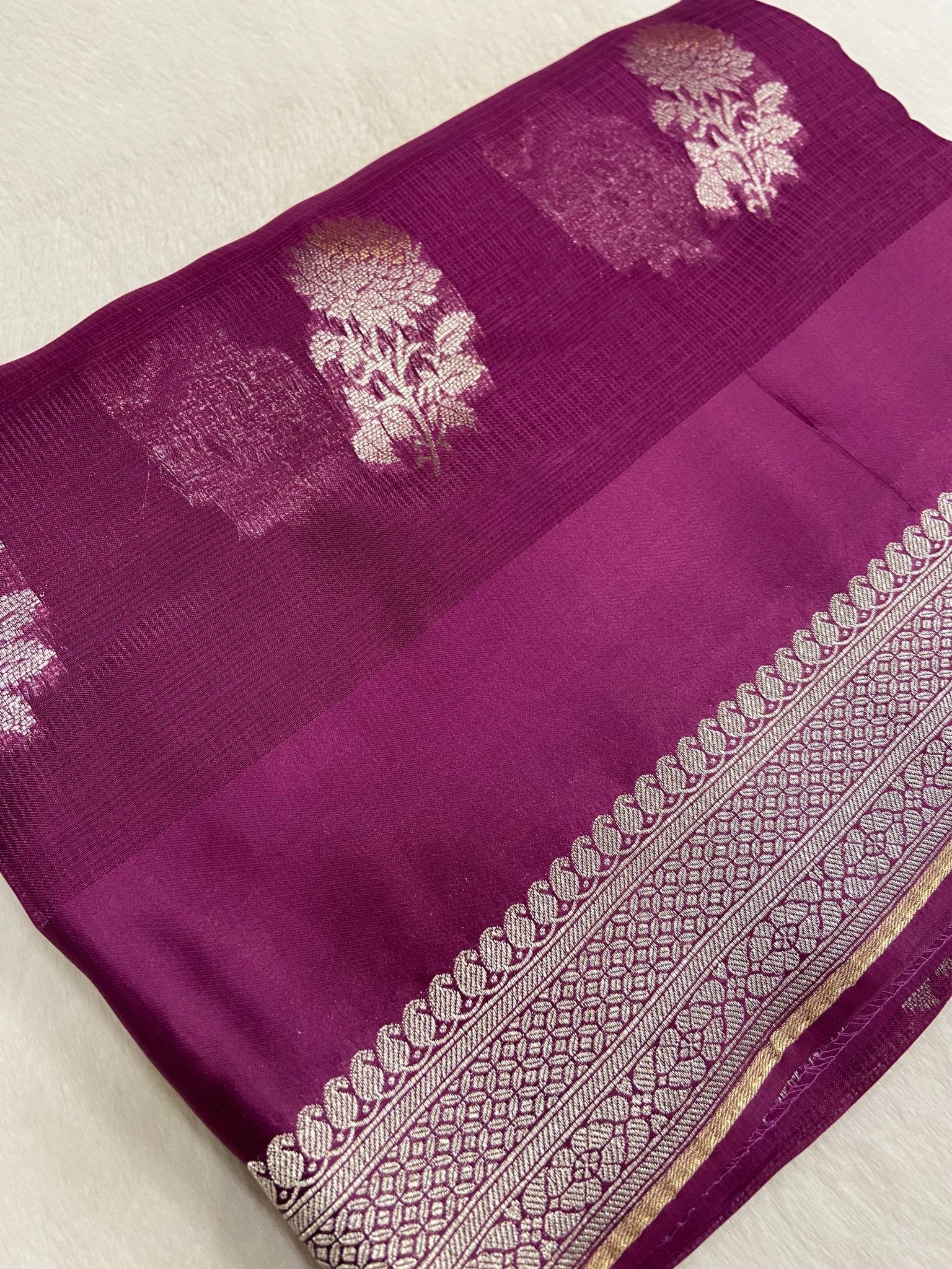 Pure Soft Manipuri Kota With Satin Border Saree - Kanjeevaram Silk Mandir