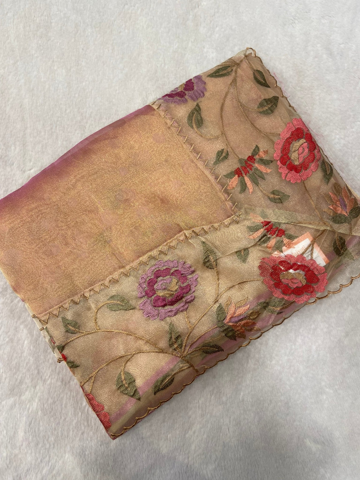 Pure Soft Tissue Organza Saree - Kanjeevaram Silk Mandir