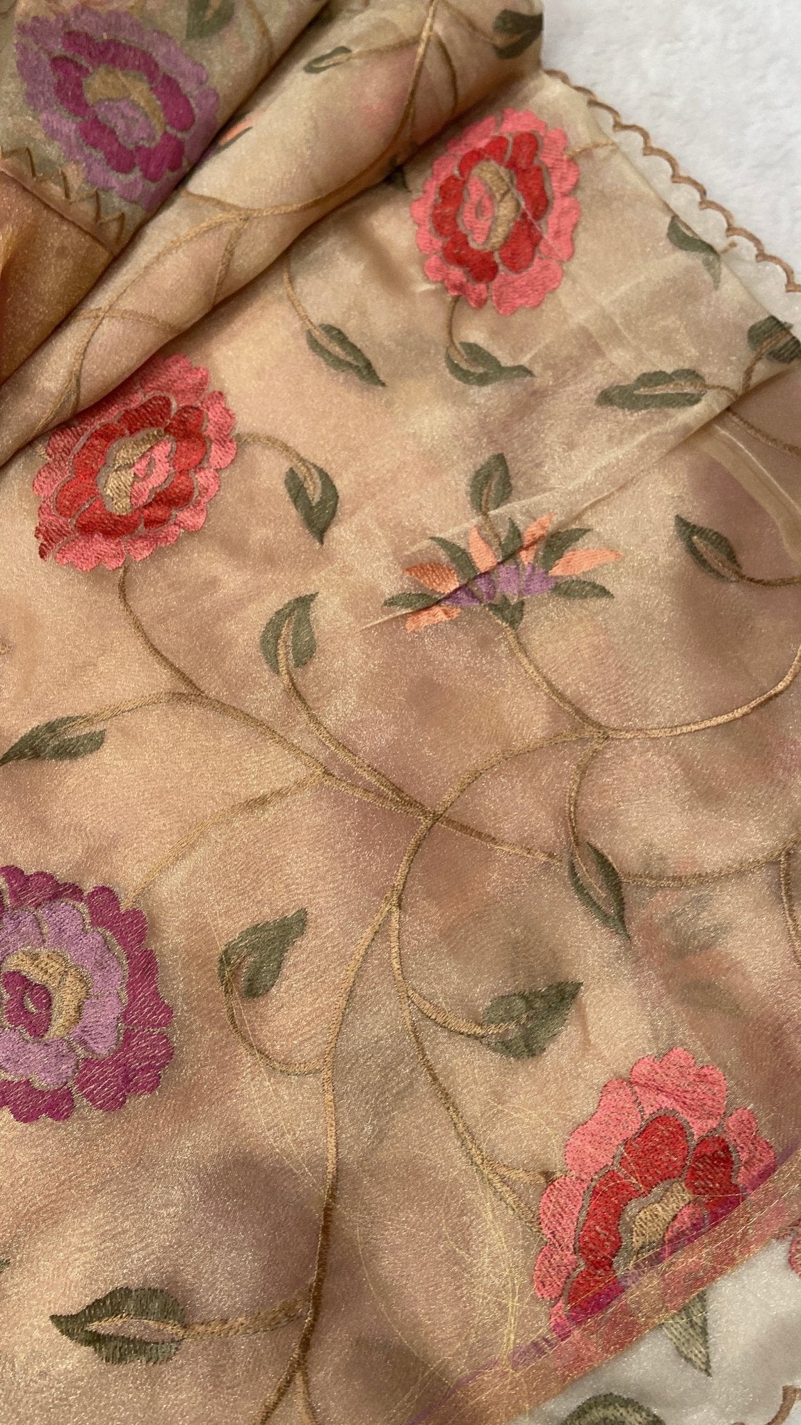 Pure Soft Tissue Organza Saree - Kanjeevaram Silk Mandir