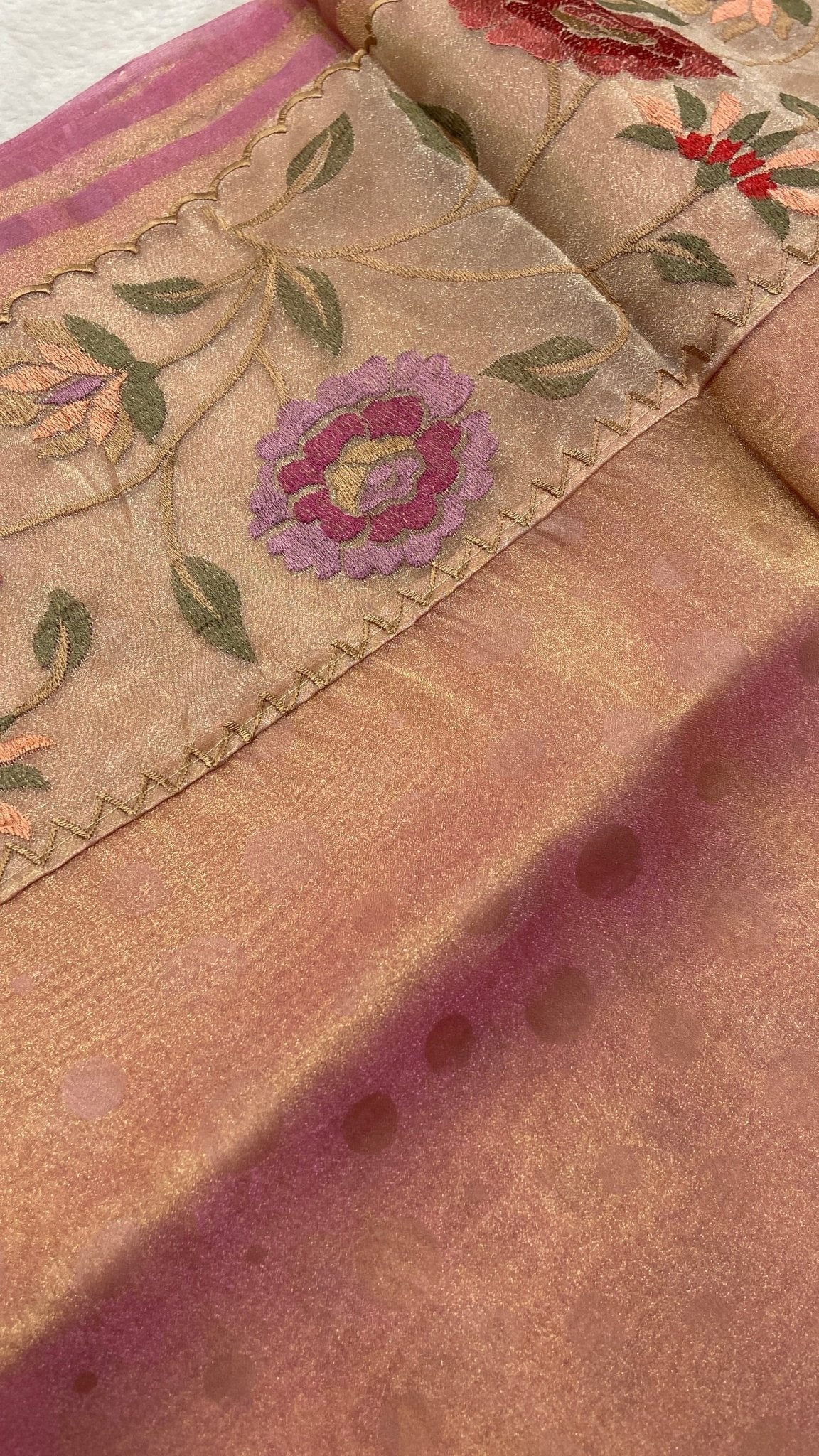 Pure Soft Tissue Organza Saree - Kanjeevaram Silk Mandir