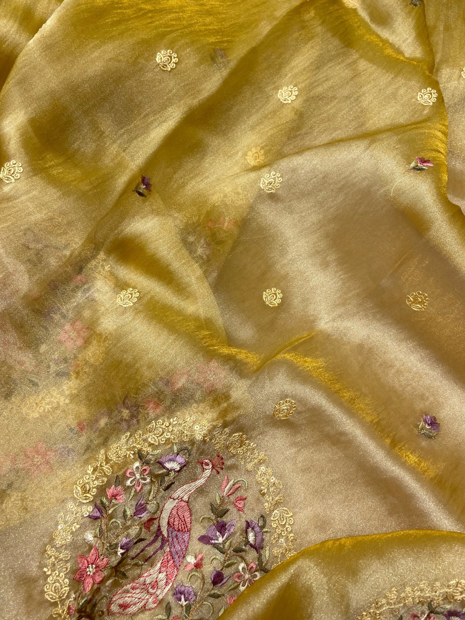Pure Soft Tissue Organza Saree 💛 - Kanjeevaram Silk Mandir
