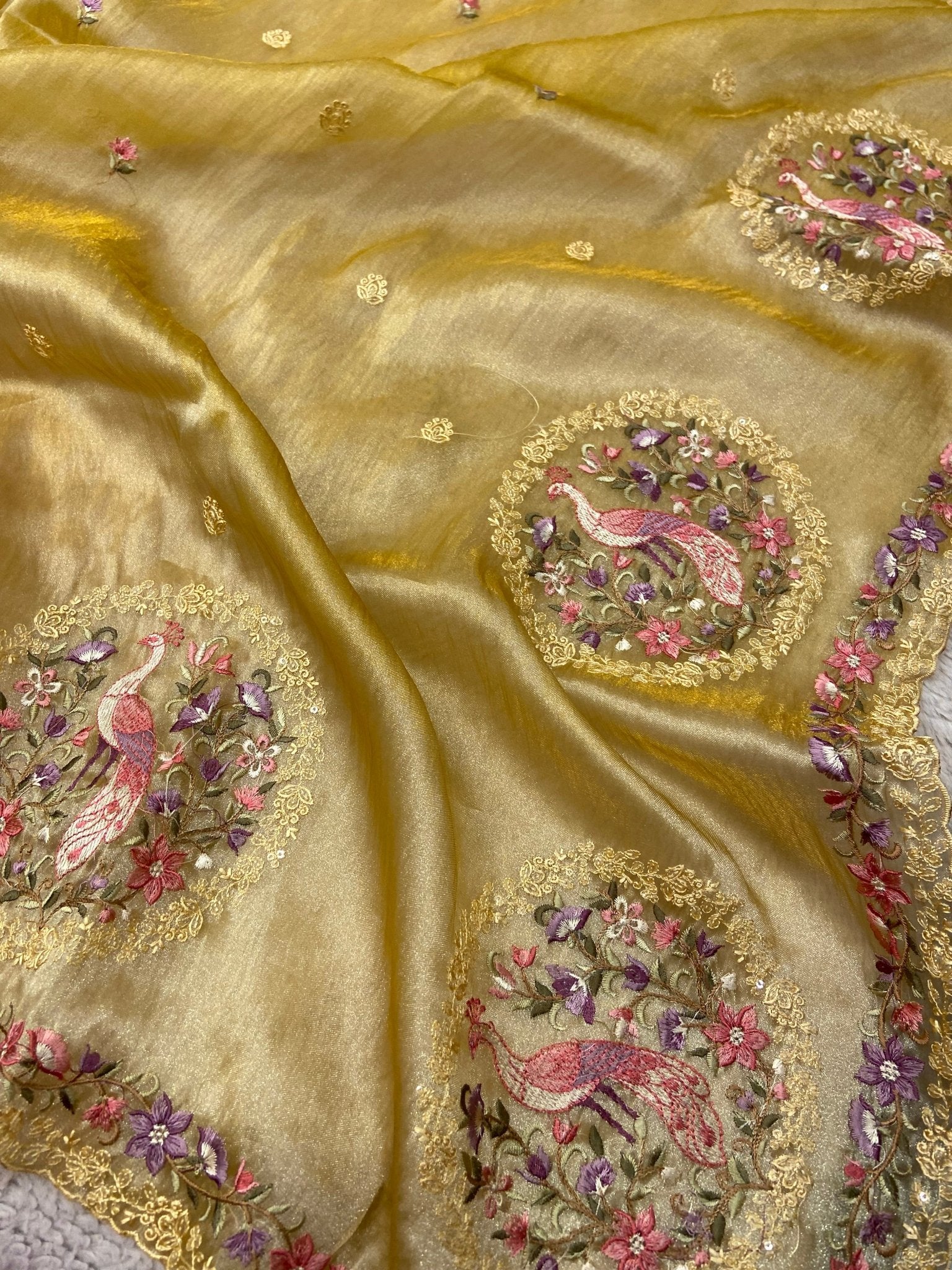 Pure Soft Tissue Organza Saree 💛 - Kanjeevaram Silk Mandir