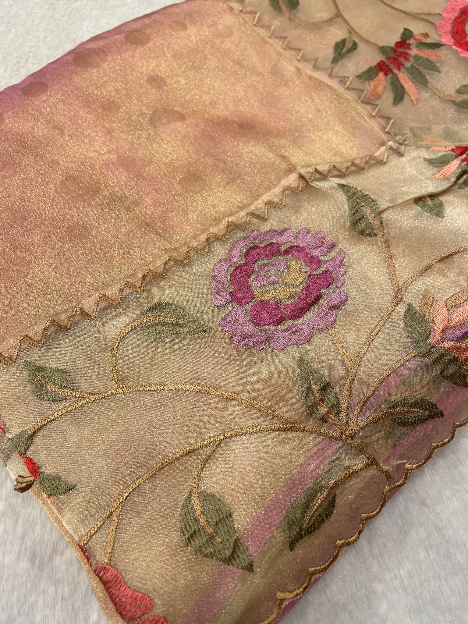 Pure Soft Tissue Organza Saree - Kanjeevaram Silk Mandir