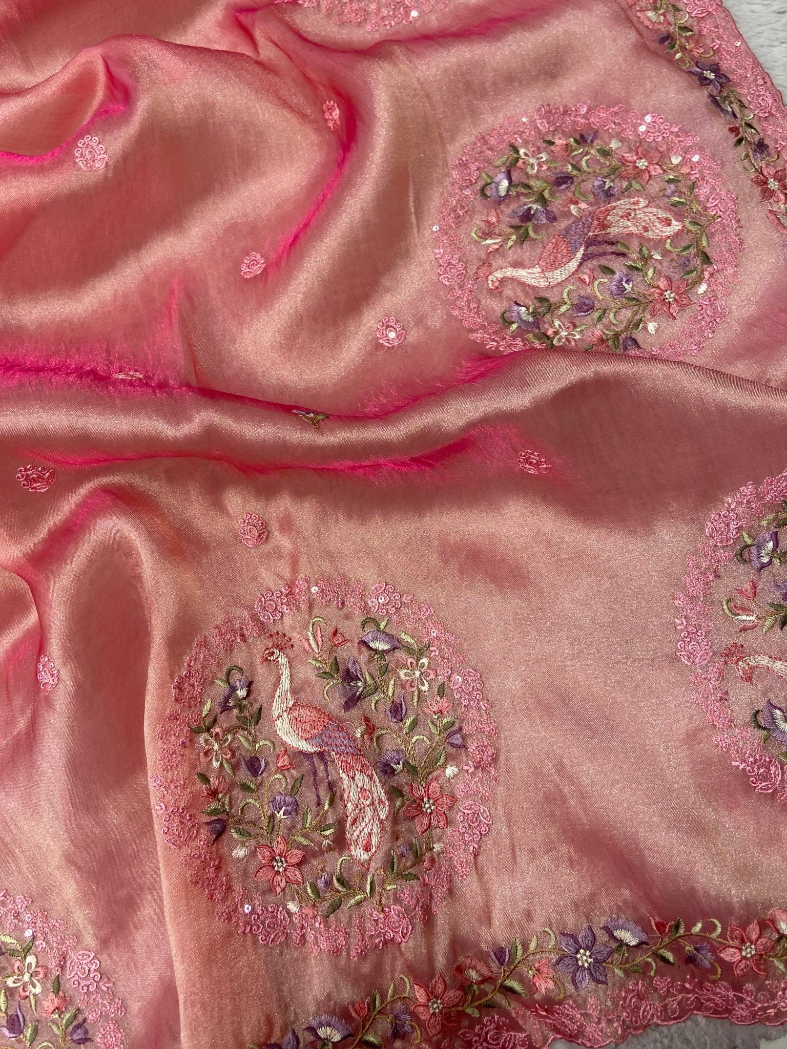Pure Soft Tissue Organza Saree 💗 - Kanjeevaram Silk Mandir