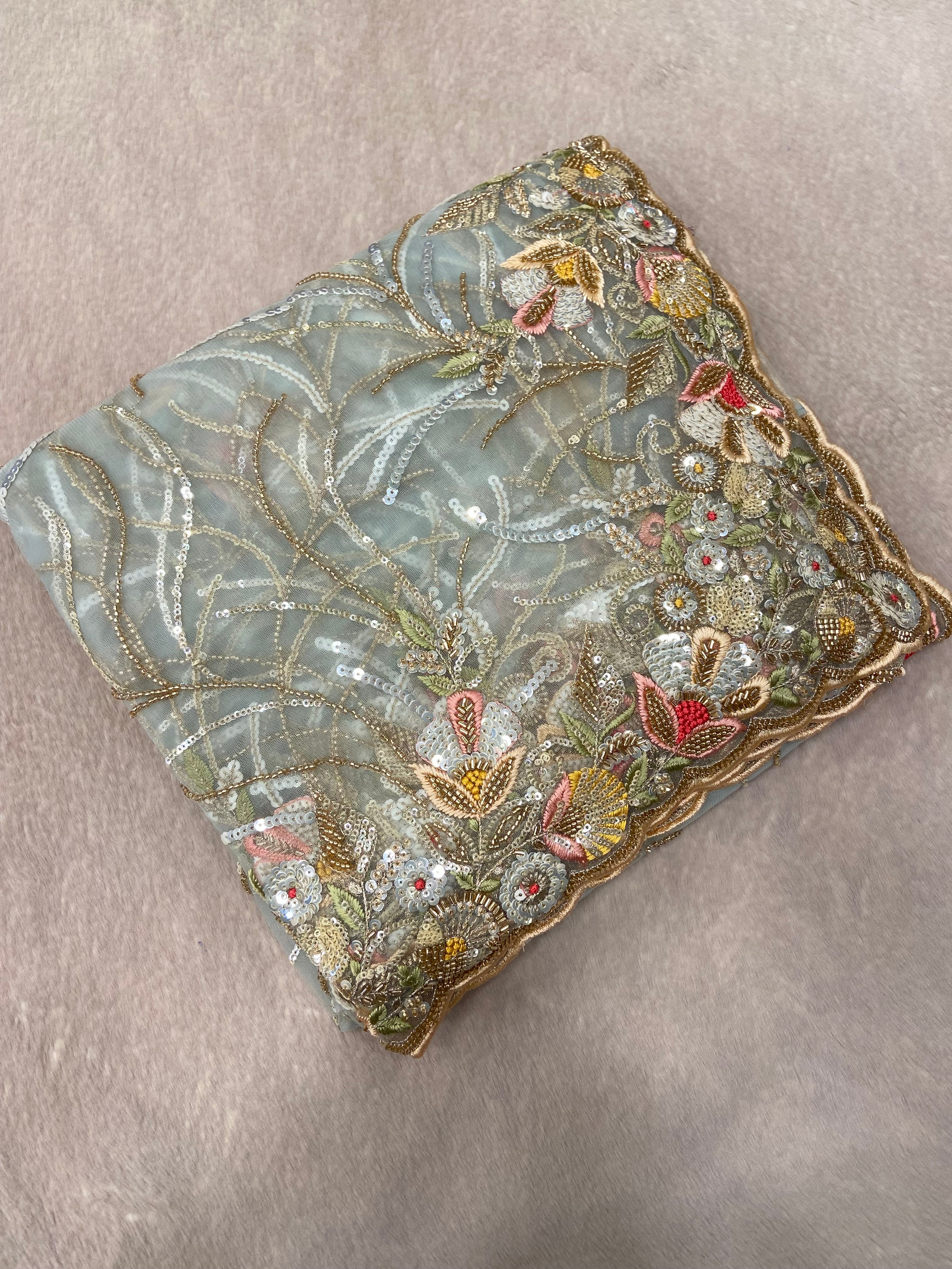 Pure Soft Tissue Organza Saree🩵 - Kanjeevaram Silk Mandir