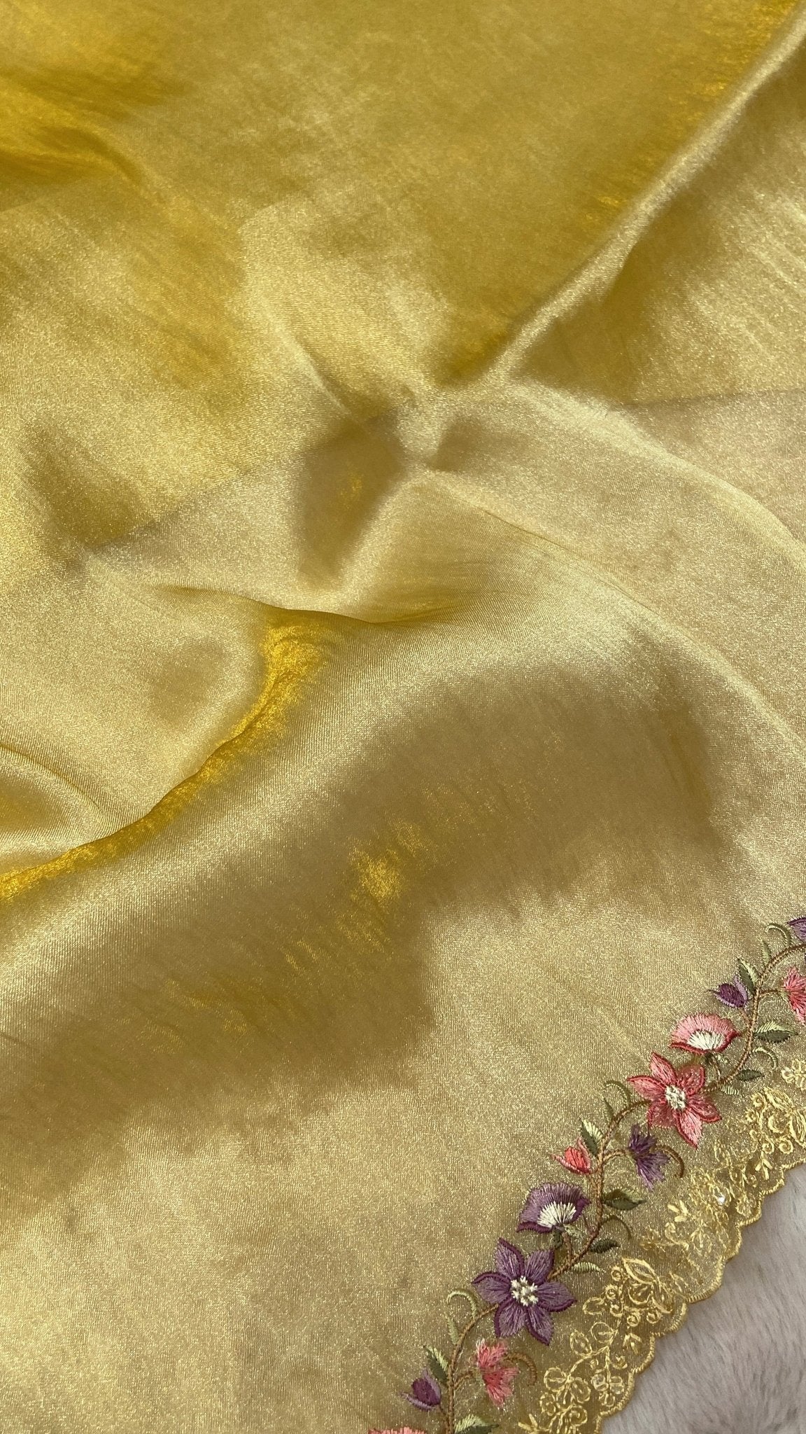 Pure Soft Tissue Organza Saree 💛 - Kanjeevaram Silk Mandir