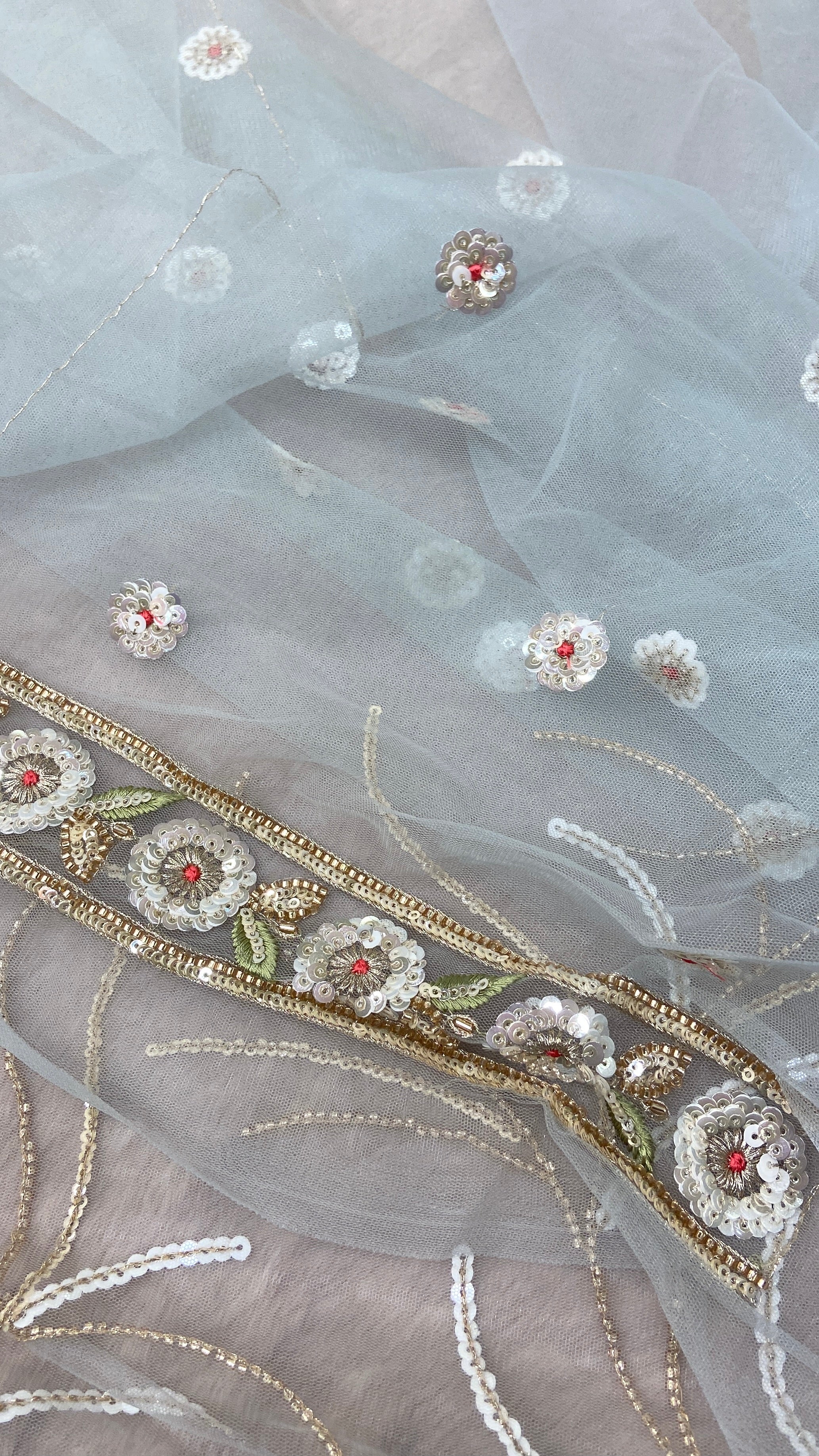 Pure Soft Tissue Organza Saree🩵 - Kanjeevaram Silk Mandir