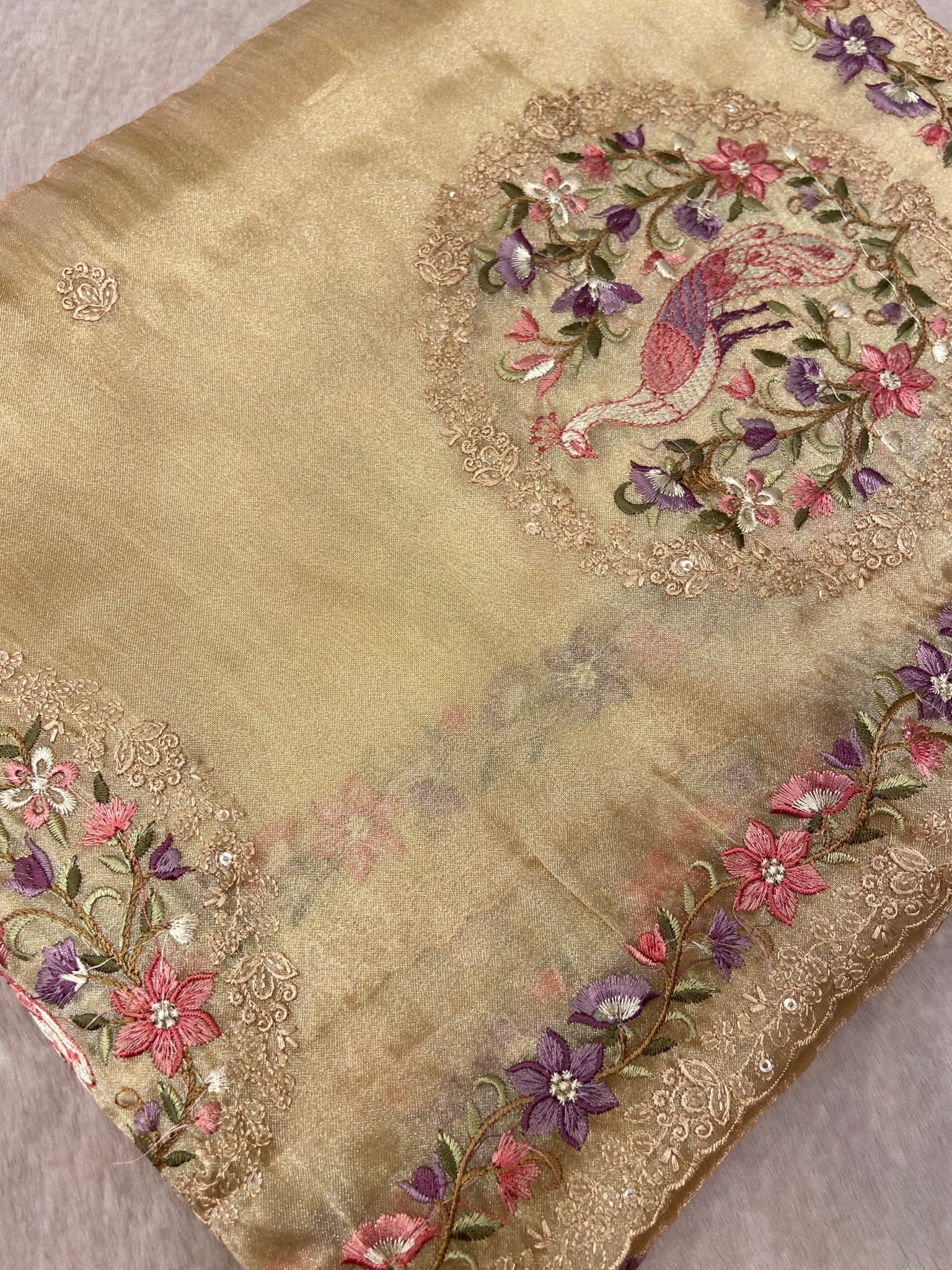 Pure Soft Tissue Organza Saree (light) - Kanjeevaram Silk Mandir