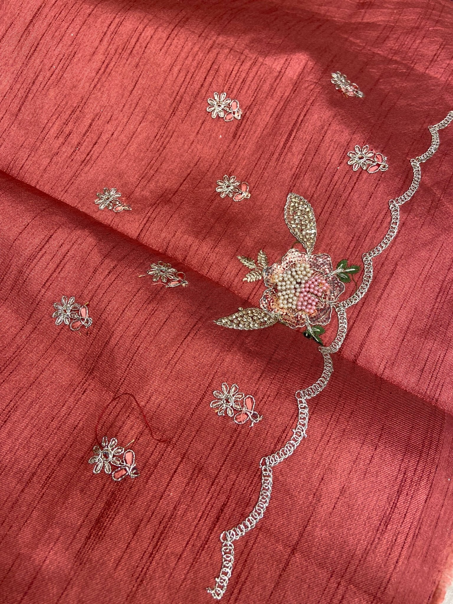 Pure Tissue Organza With Work Saree - Kanjeevaram Silk Mandir