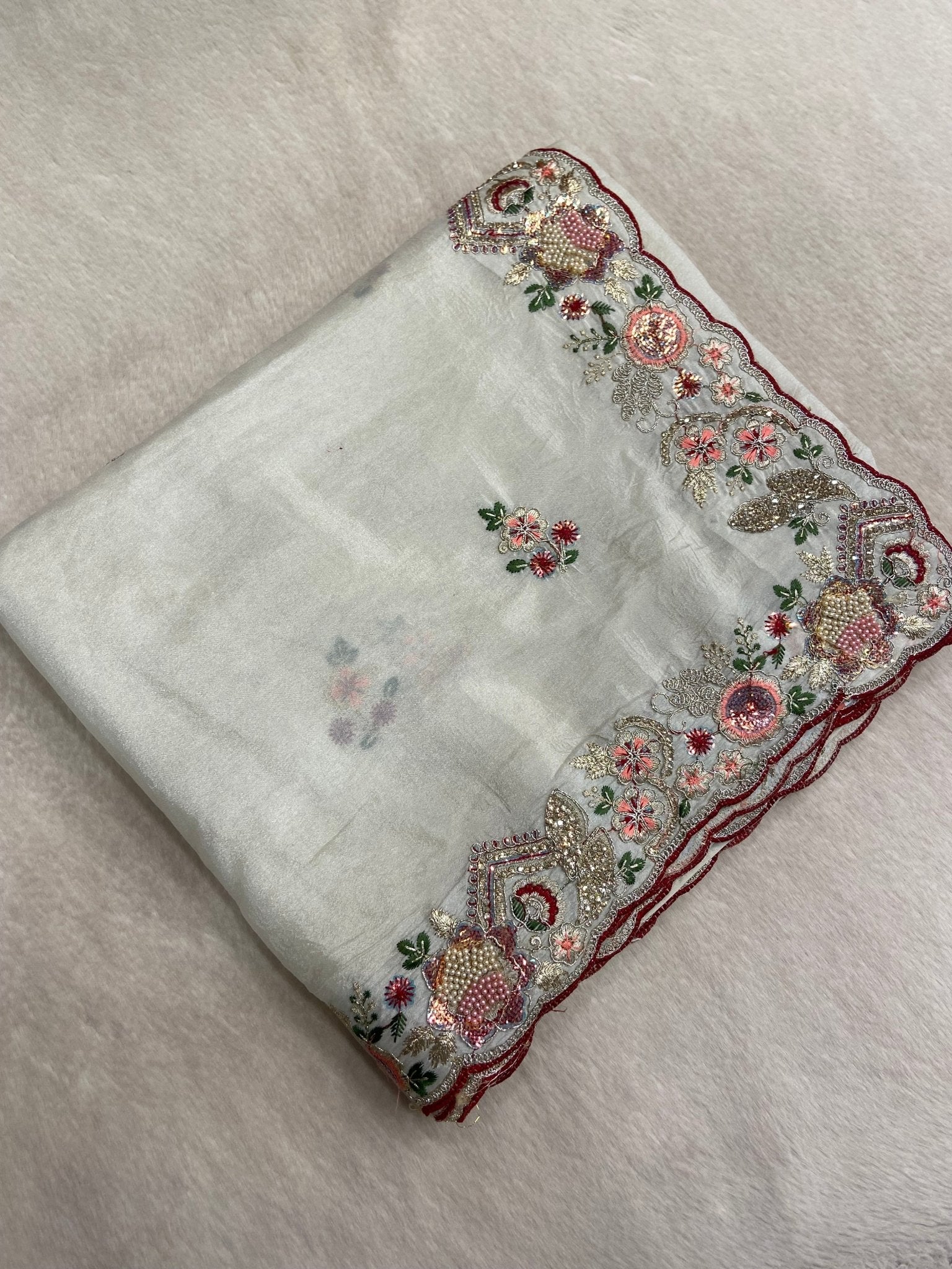 Pure Tissue Organza With Work Saree - Kanjeevaram Silk Mandir