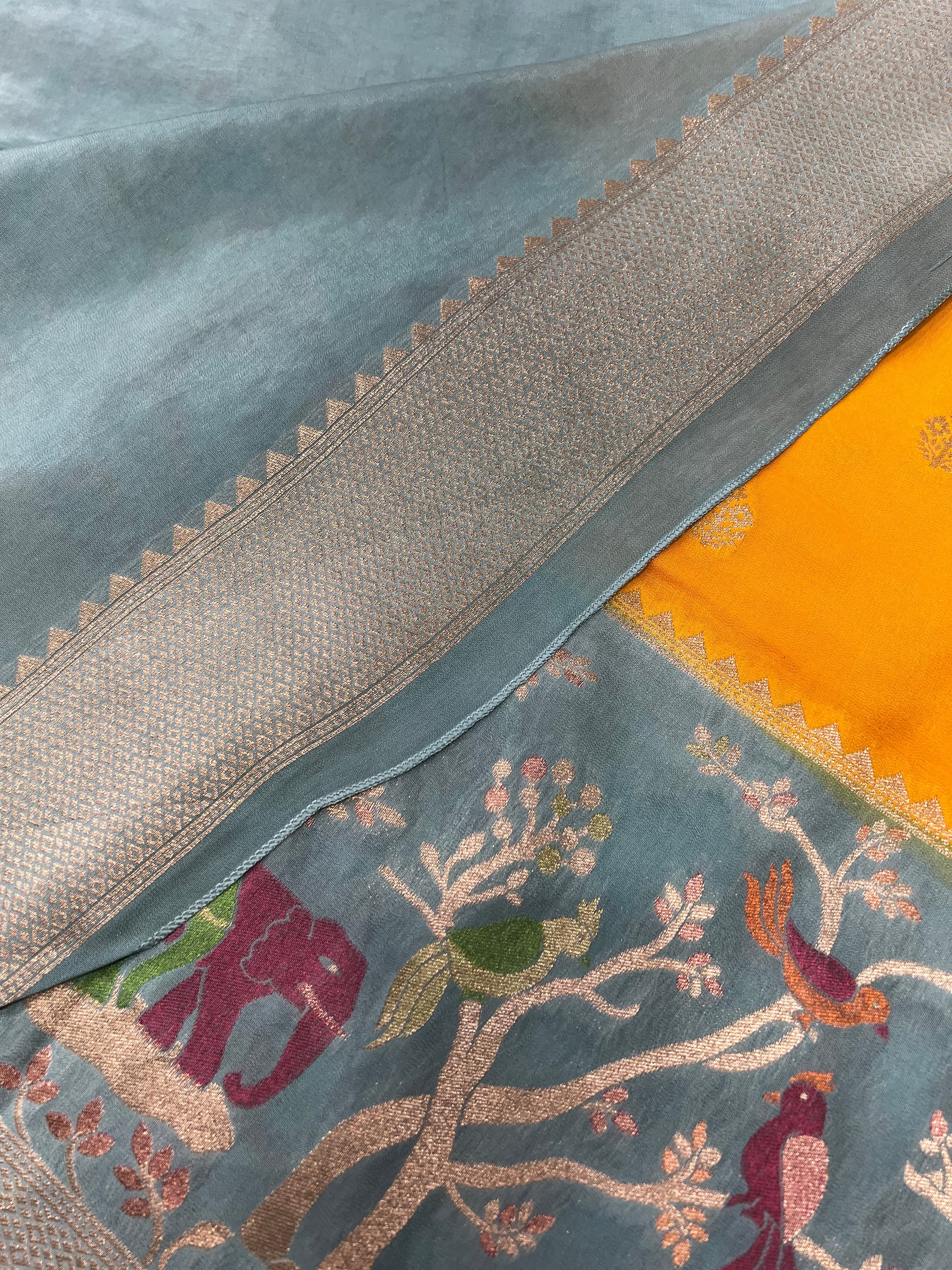 Pure Viscose Crepe Meena Rich Pallu Saree - Kanjeevaram Silk Mandir