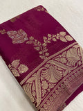 Pure Wrinkle Crepe georgette - Kanjeevaram Silk Mandir