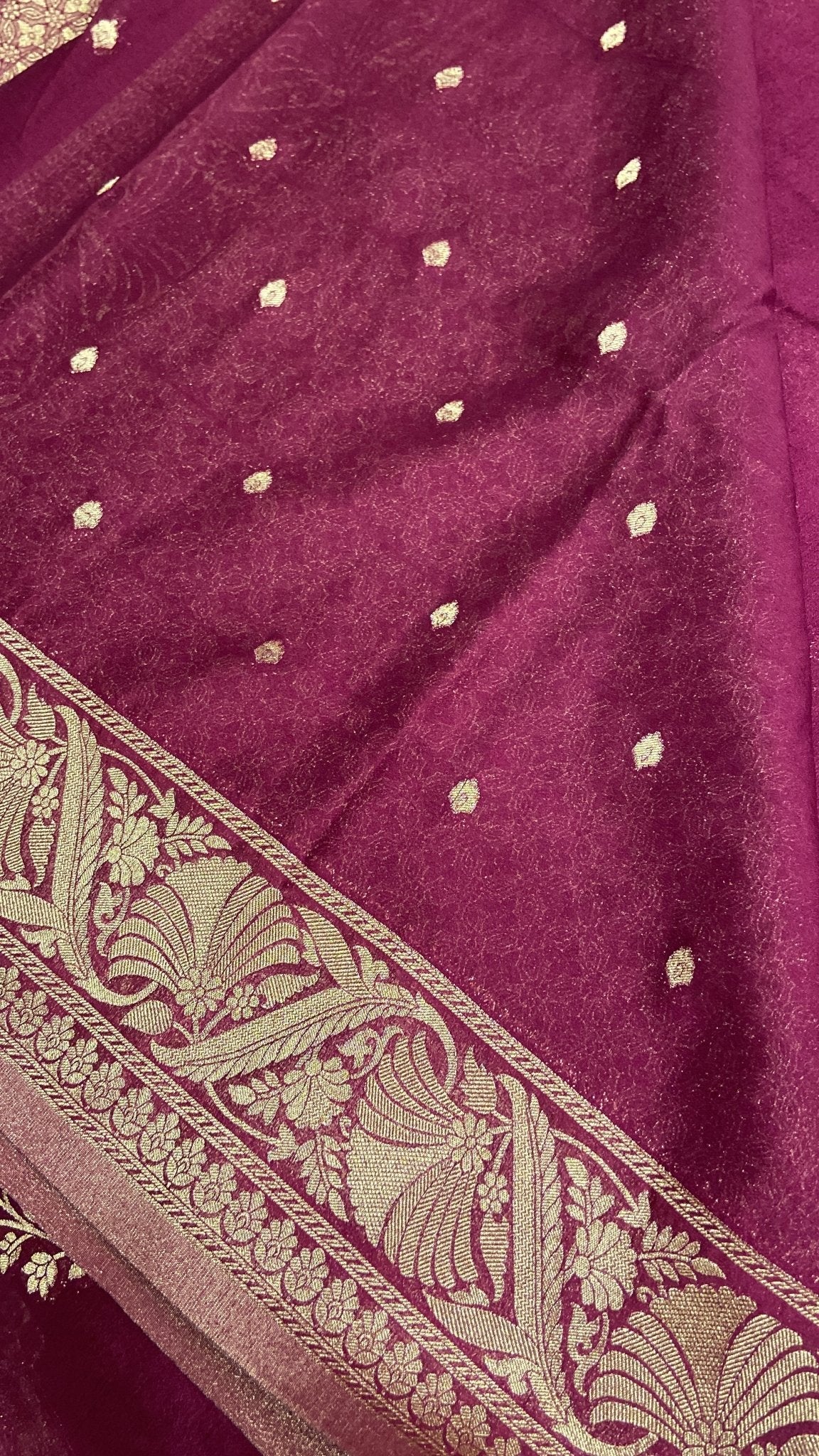 Pure Wrinkle Crepe georgette - Kanjeevaram Silk Mandir
