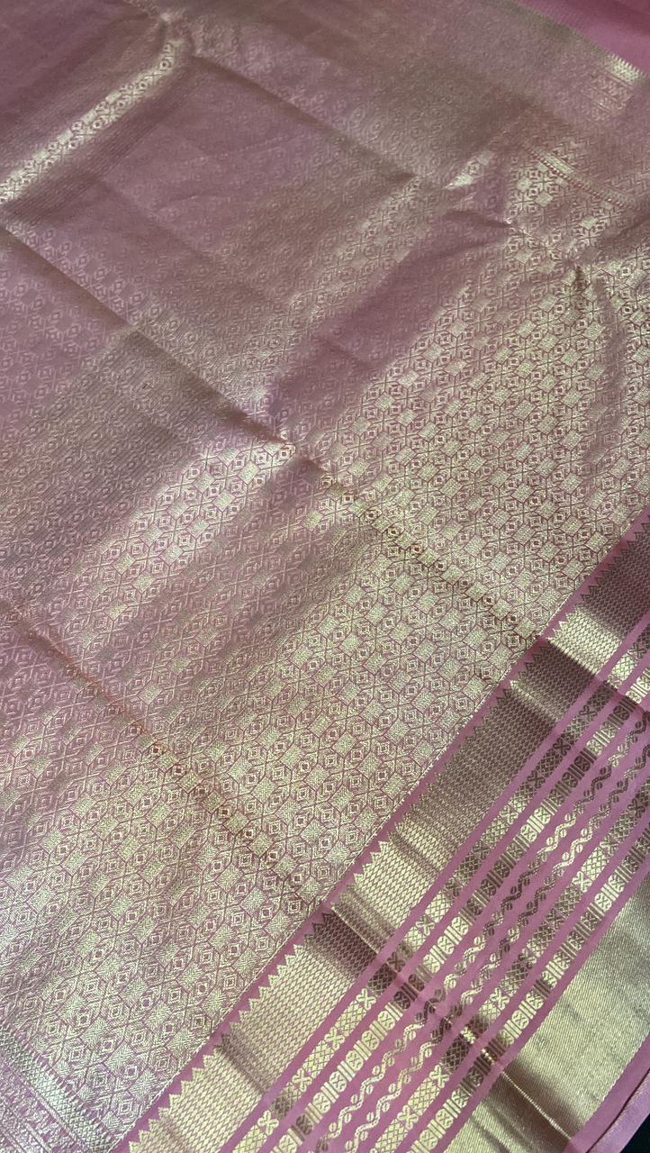 Pure Zari handloom Kanjeevaram silk mark certified saree - Kanjeevaram Silk Mandir