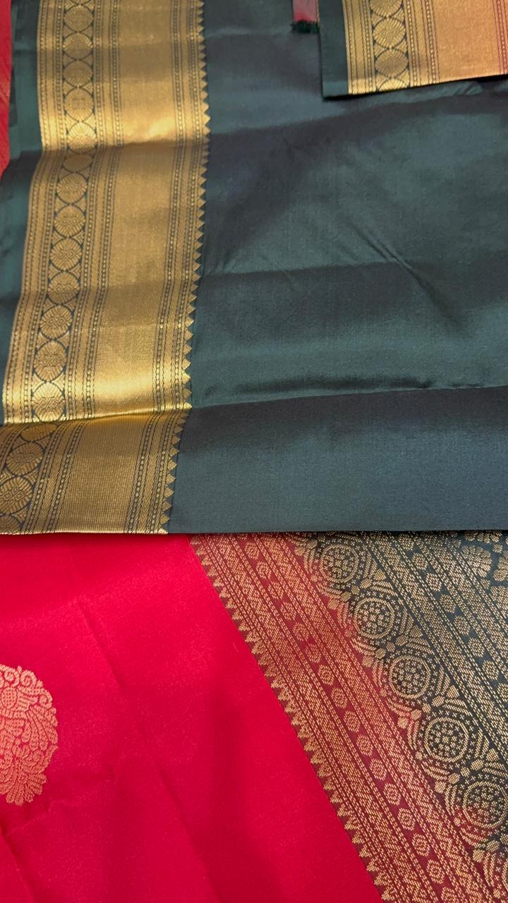 Pure zari handloom Kanjeevaram silk mark certified saree - Kanjeevaram Silk Mandir