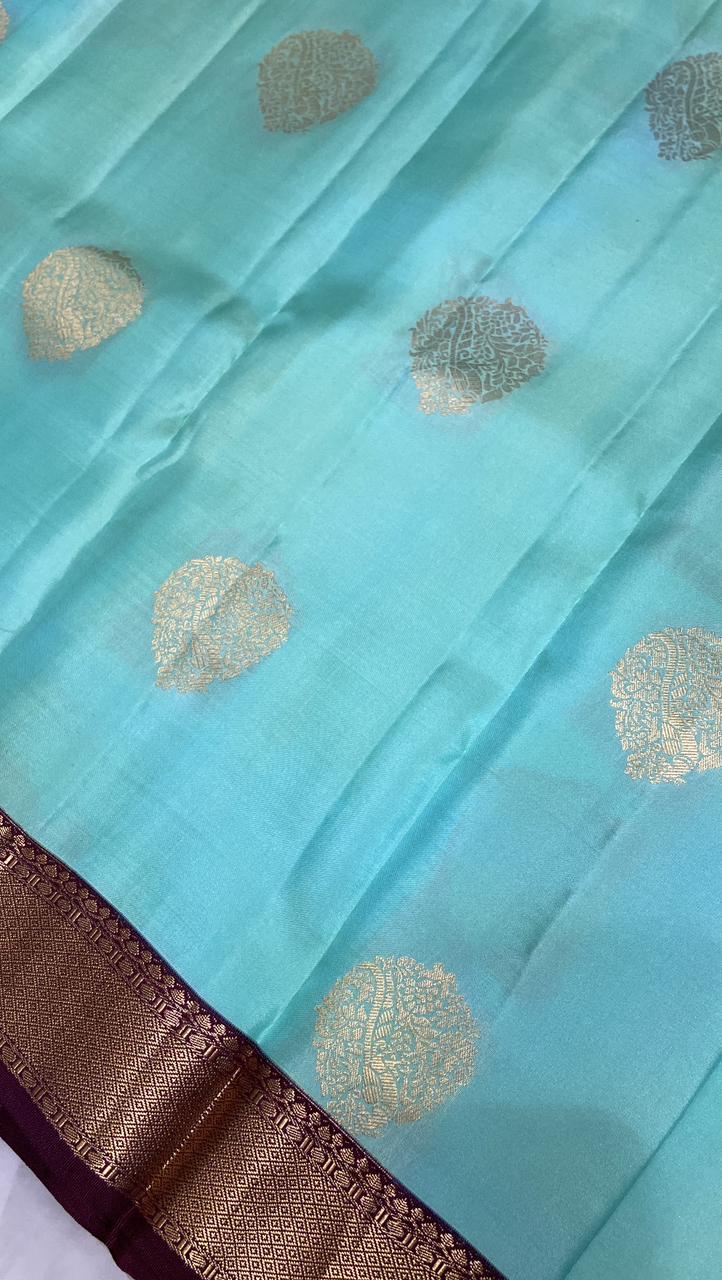 Pure Zari handloom Kanjeevaram silk mark certified saree - Kanjeevaram Silk Mandir