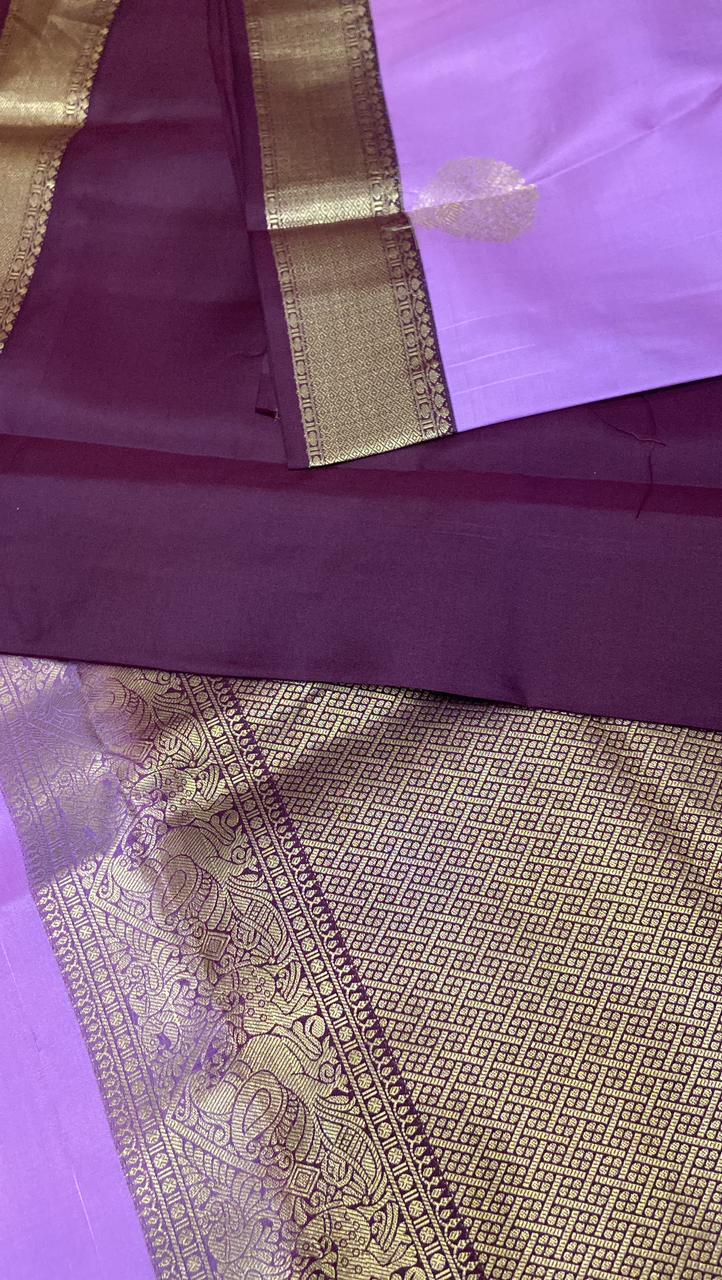 Pure Zari handloom Kanjeevaram silk mark certified saree - Kanjeevaram Silk Mandir