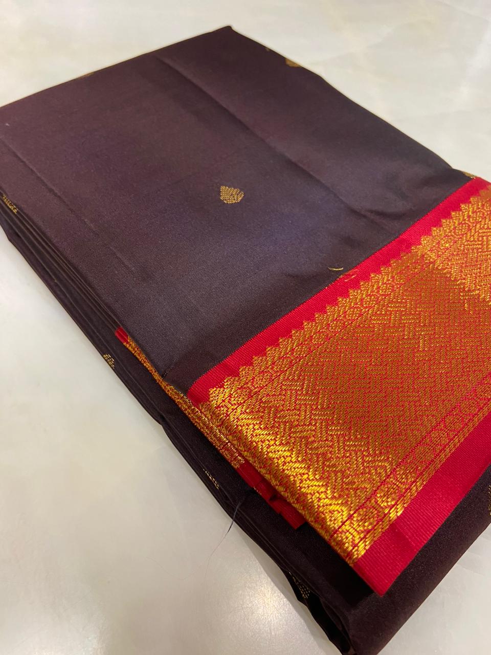 Pure zari handloom Kanjeevaram silk mark certified saree - Kanjeevaram Silk Mandir