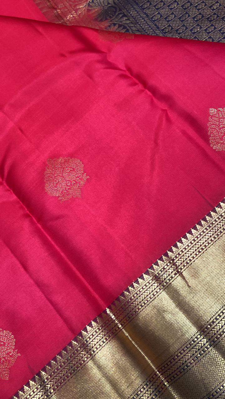 Pure Zari handloom Kanjeevaram silk mark certified saree - Kanjeevaram Silk Mandir