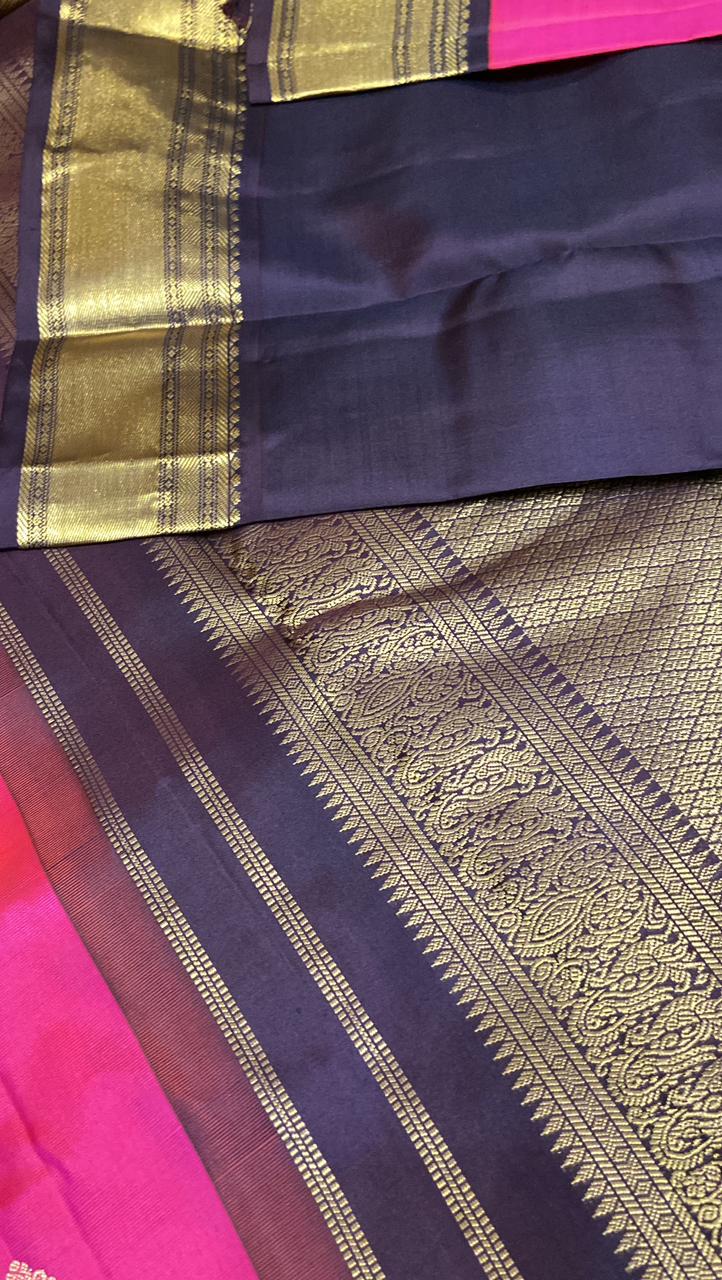 Pure Zari handloom Kanjeevaram silk mark certified saree - Kanjeevaram Silk Mandir