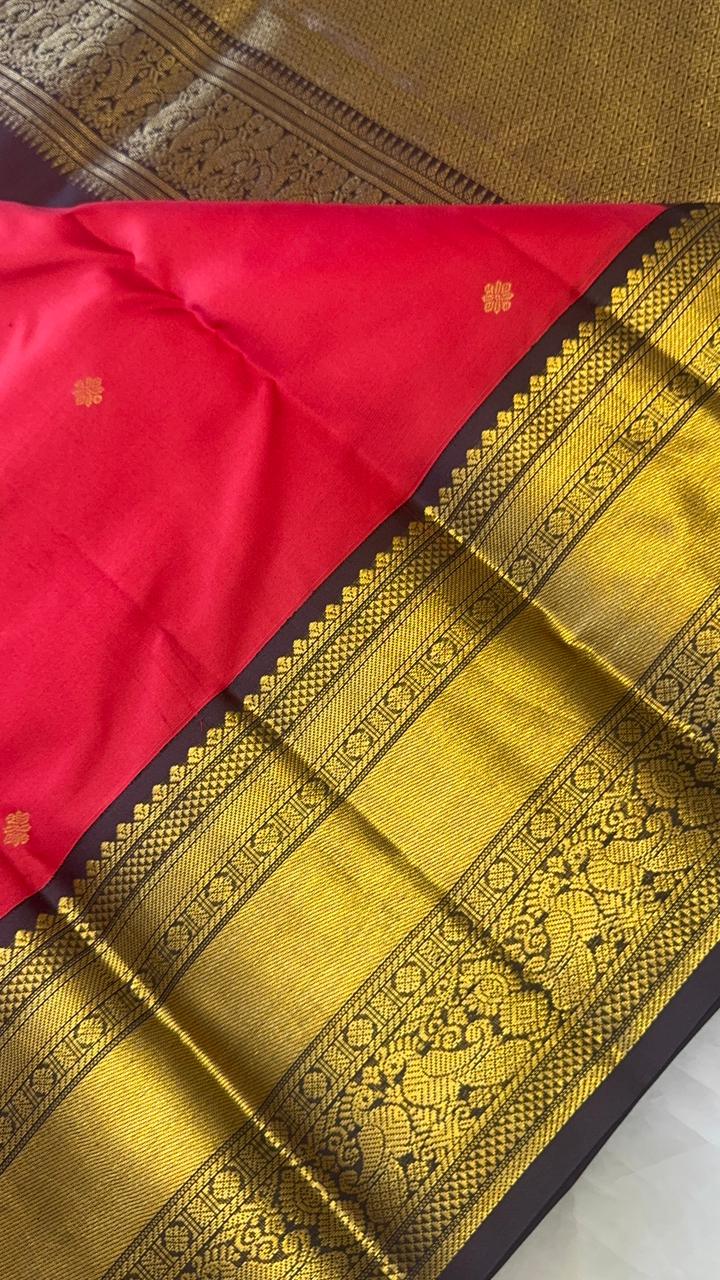 Pure zari handloom Kanjeevaram silk mark certified saree - Kanjeevaram Silk Mandir