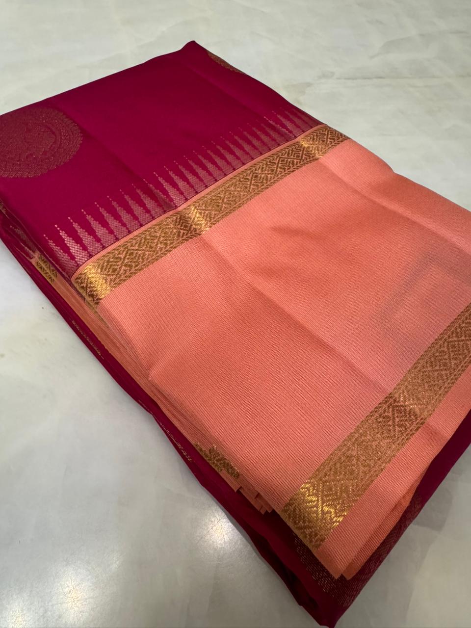 Pure zari handloom Kanjeevaram silk mark certified saree - Kanjeevaram Silk Mandir