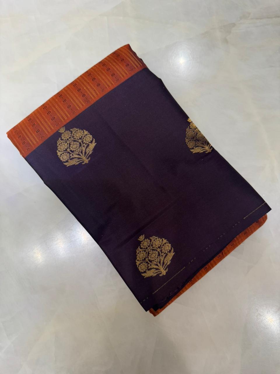 Pure zari handloom Kanjeevaram silk mark certified saree - Kanjeevaram Silk Mandir