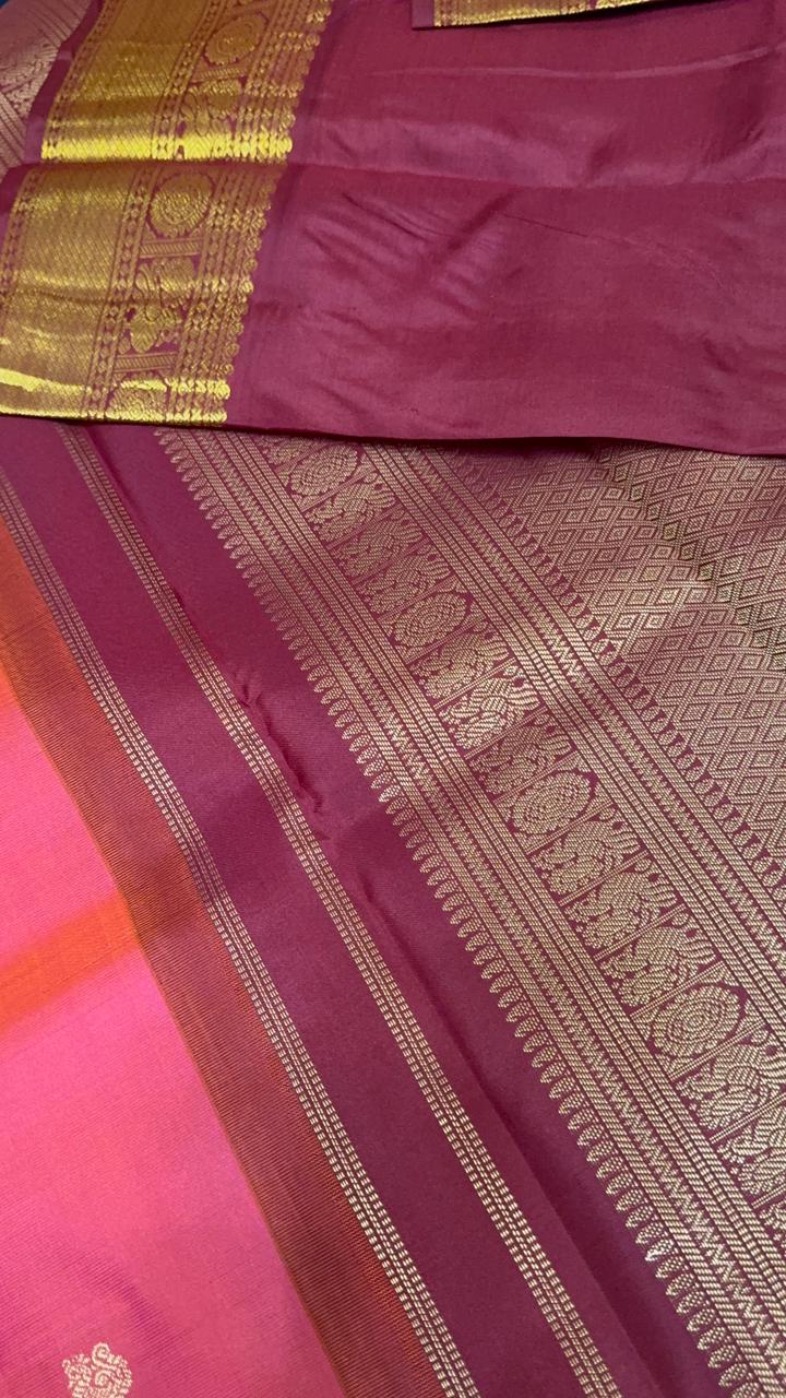Pure zari handloom Kanjeevaram silk mark certified saree - Kanjeevaram Silk Mandir