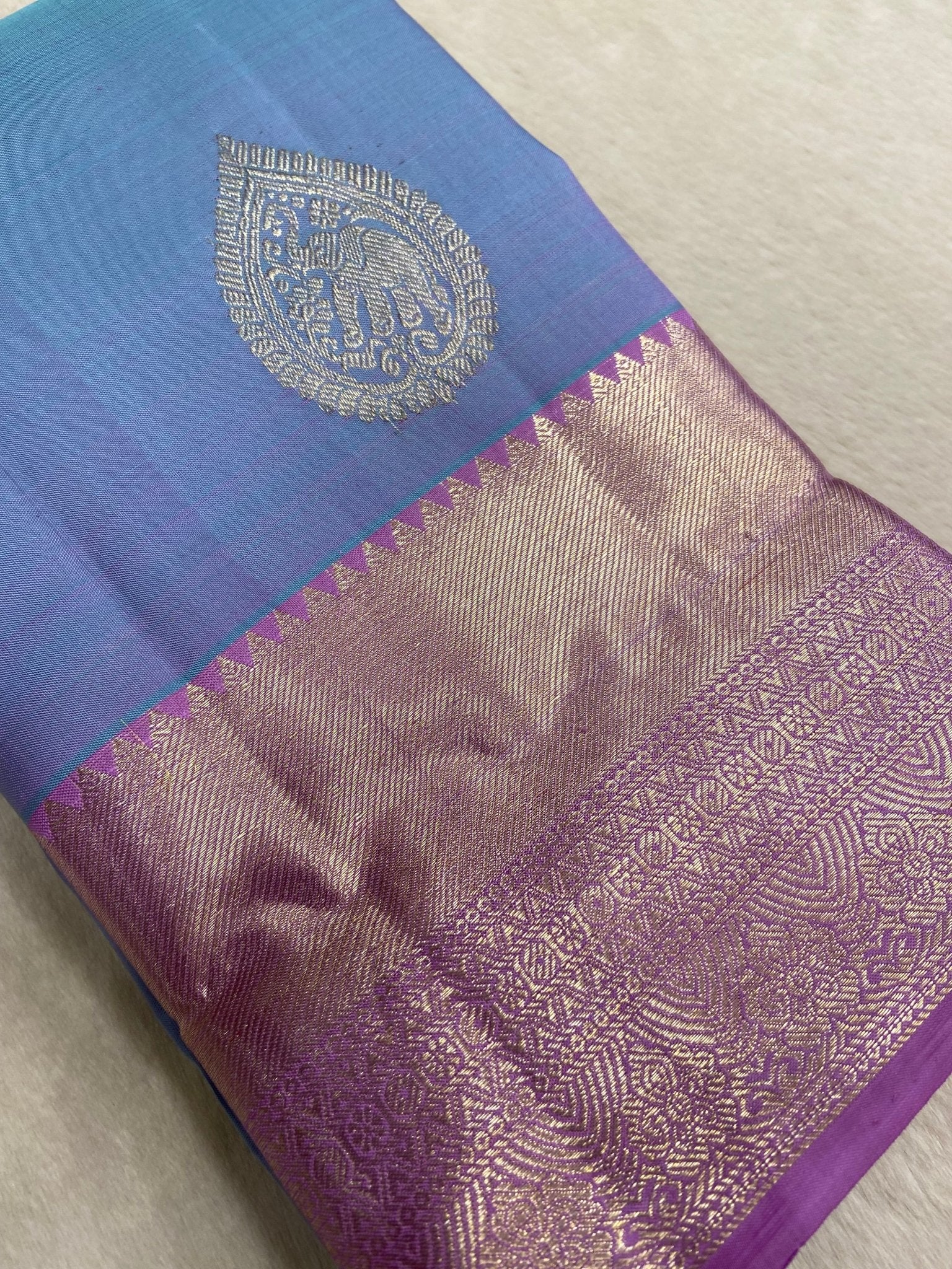 Pure zari handloom Kanjeevaram silk mark certified saree - Kanjeevaram Silk Mandir