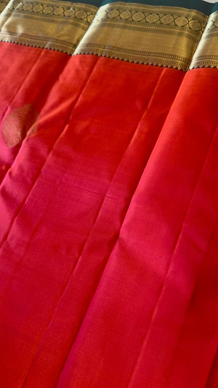 Pure zari handloom Kanjeevaram silk mark certified saree - Kanjeevaram Silk Mandir