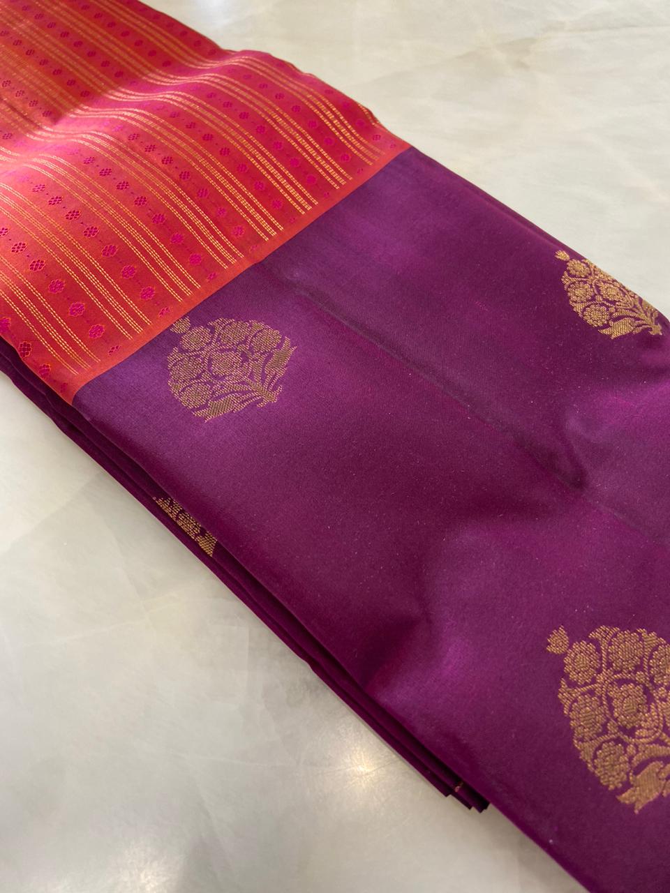 Pure zari handloom Kanjeevaram silk mark certified saree - Kanjeevaram Silk Mandir