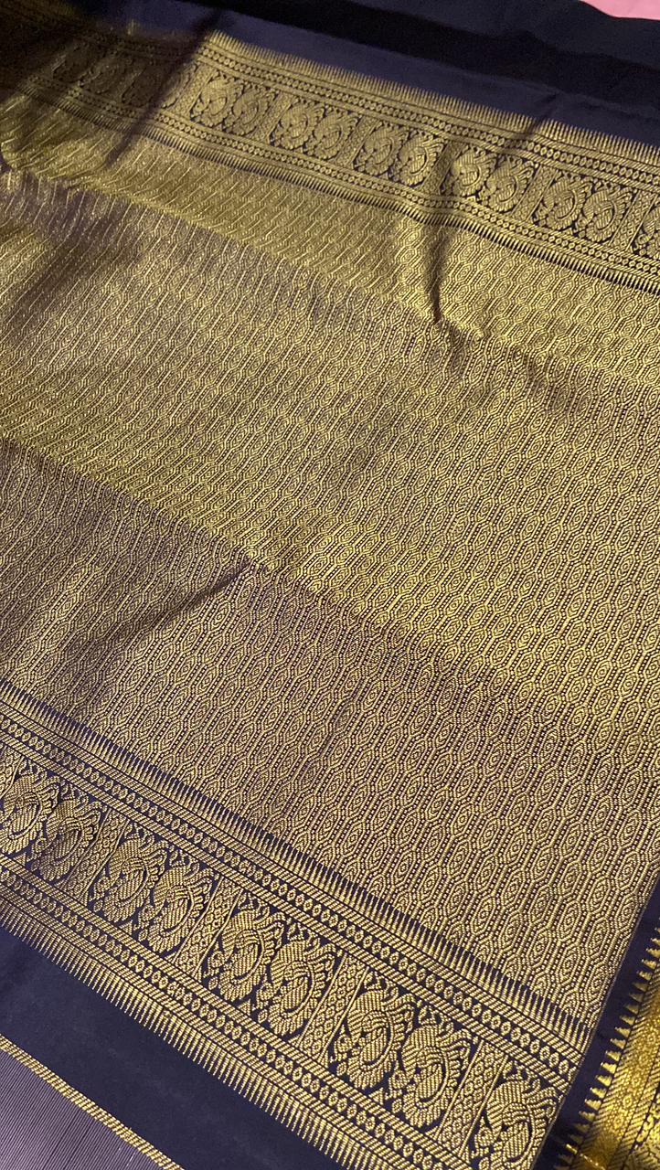 Pure Zari handloom Kanjeevaram silk mark certified saree - Kanjeevaram Silk Mandir