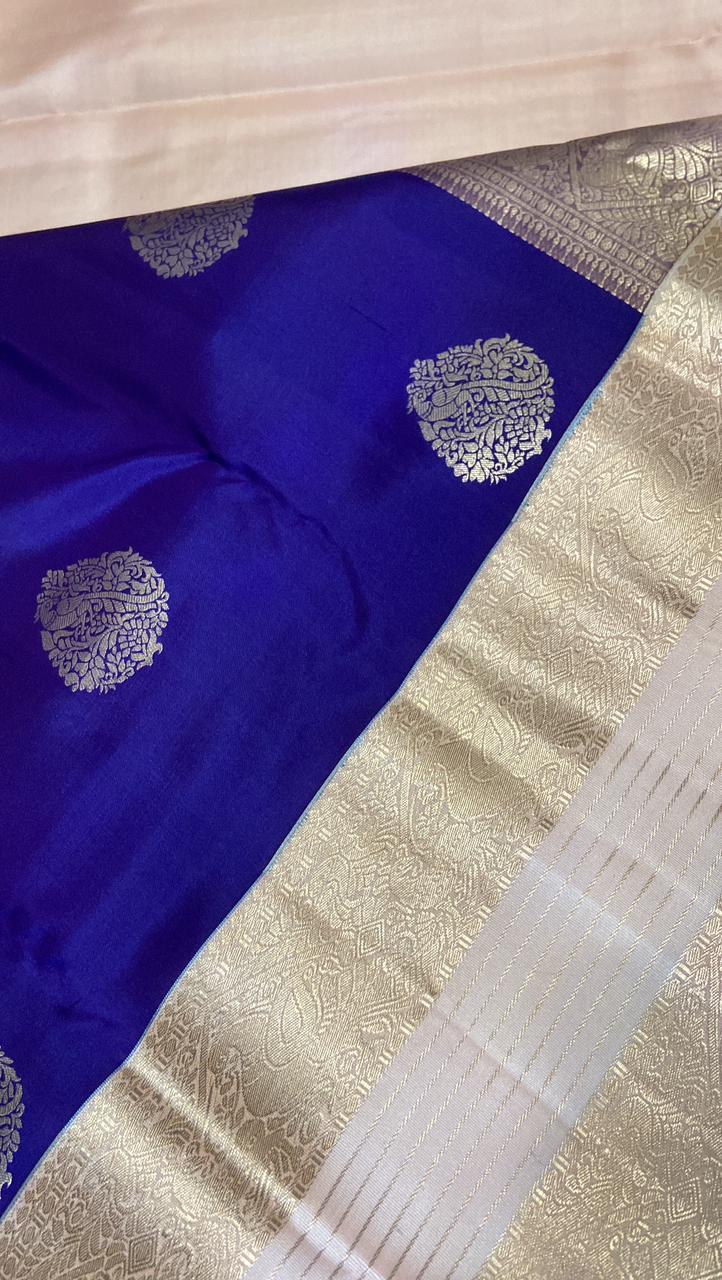 Pure Zari handloom Kanjeevaram silk mark certified saree - Kanjeevaram Silk Mandir