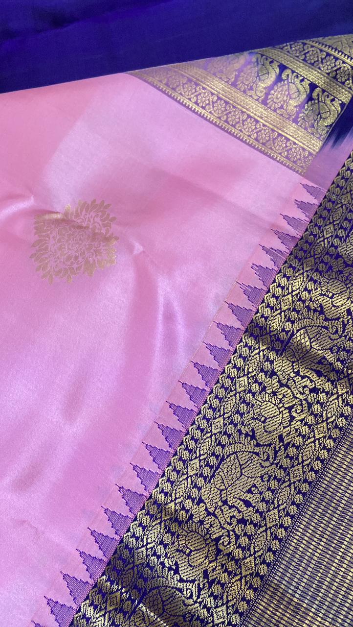 Pure zari handloom Kanjeevaram silk mark certified saree - Kanjeevaram Silk Mandir