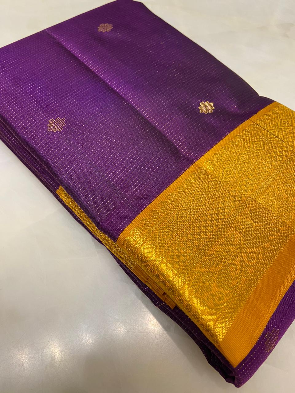 Pure zari handloom Kanjeevaram silk mark certified saree - Kanjeevaram Silk Mandir