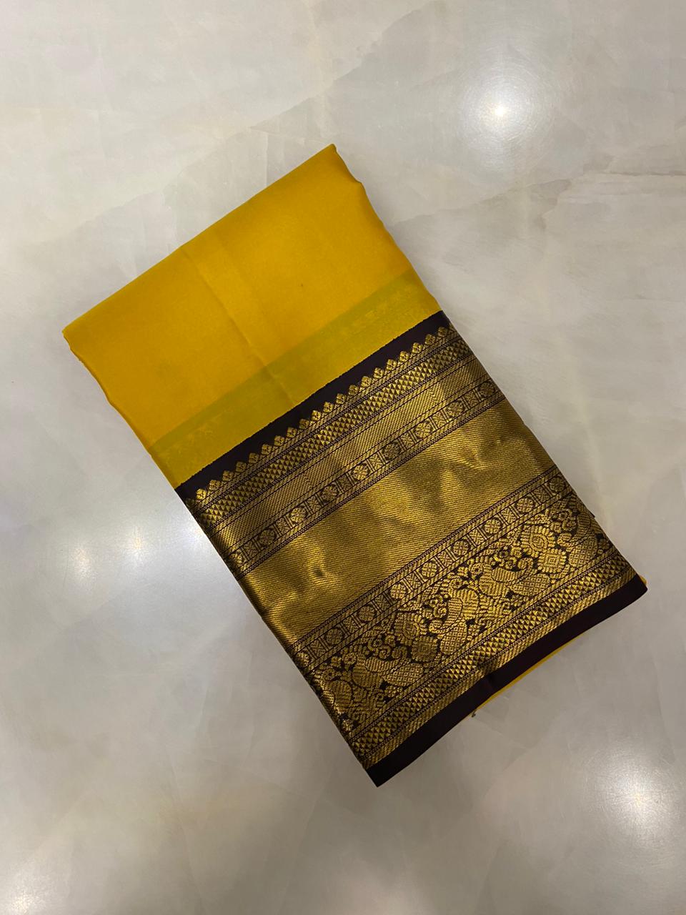 Pure zari handloom Kanjeevaram silk mark certified saree - Kanjeevaram Silk Mandir