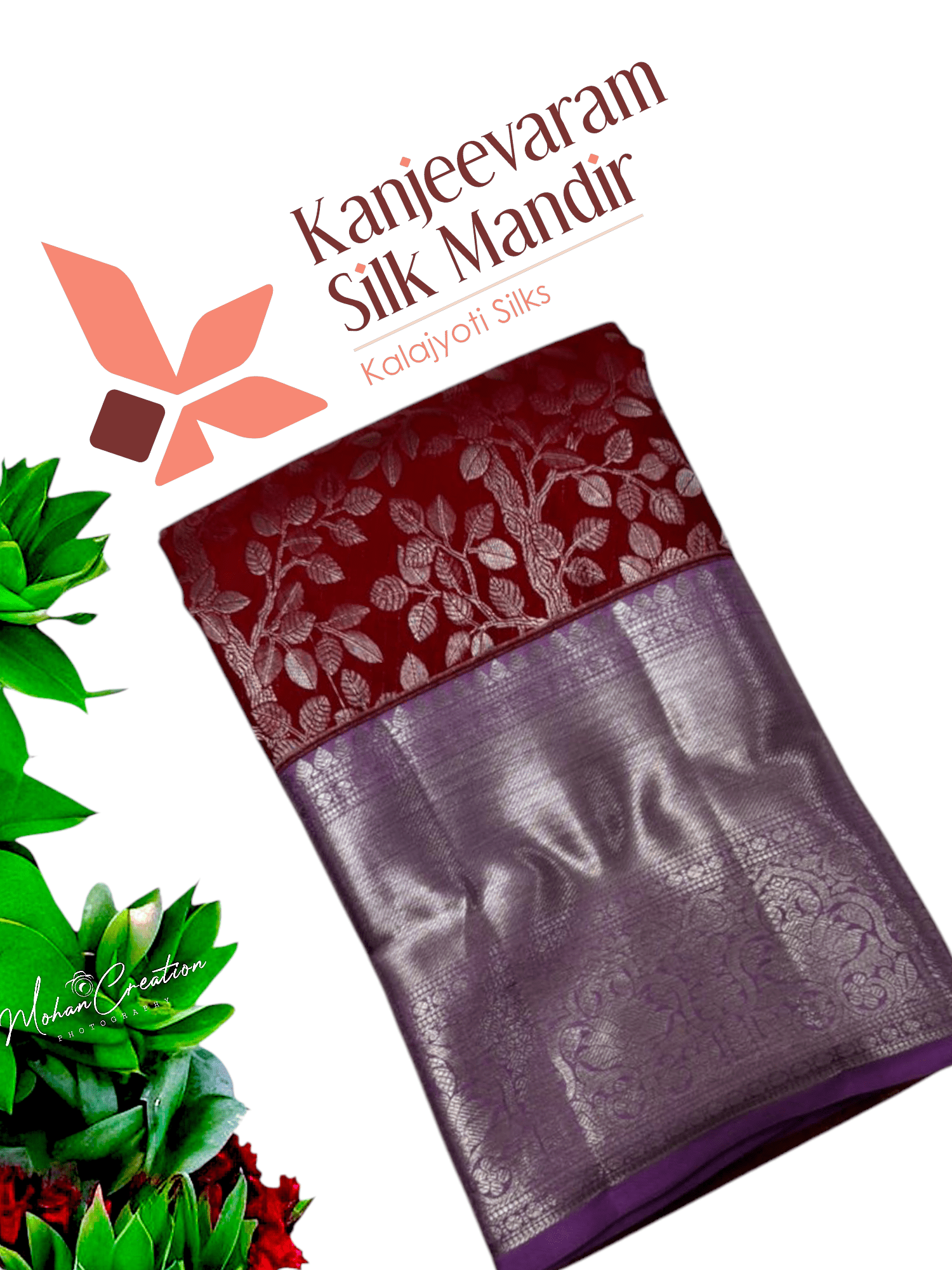 Pure Zari handloom Kanjeevaram silk mark certified saree - Kanjeevaram Silk Mandir