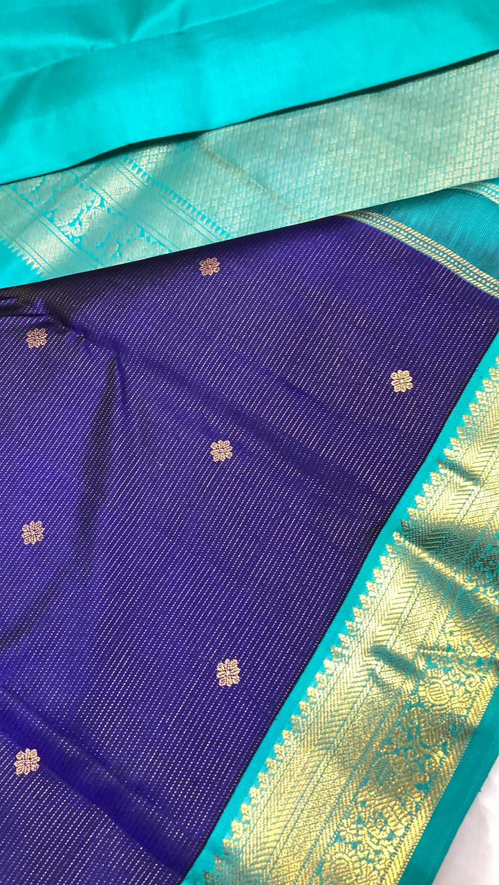 Pure Zari handloom Kanjeevaram silk mark certified saree - Kanjeevaram Silk Mandir