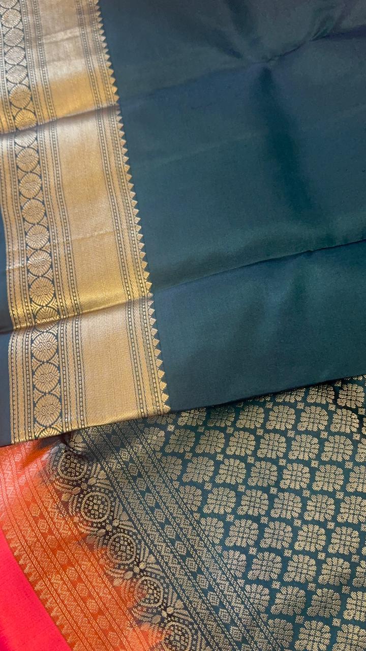 Pure zari handloom Kanjeevaram silk mark certified saree - Kanjeevaram Silk Mandir
