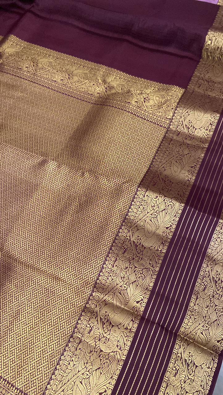 Pure Zari handloom Kanjeevaram silk mark certified saree - Kanjeevaram Silk Mandir