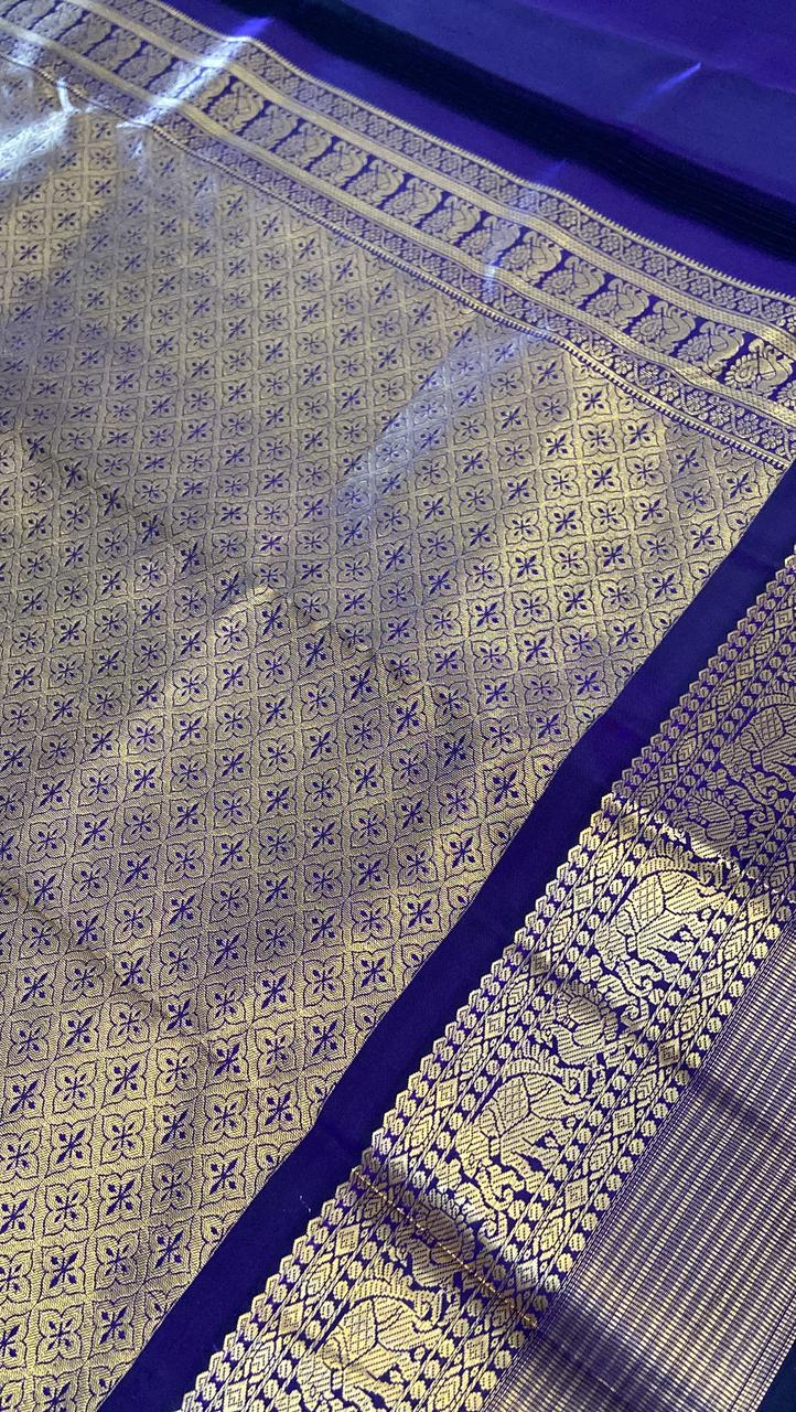 Pure zari handloom Kanjeevaram silk mark certified saree - Kanjeevaram Silk Mandir