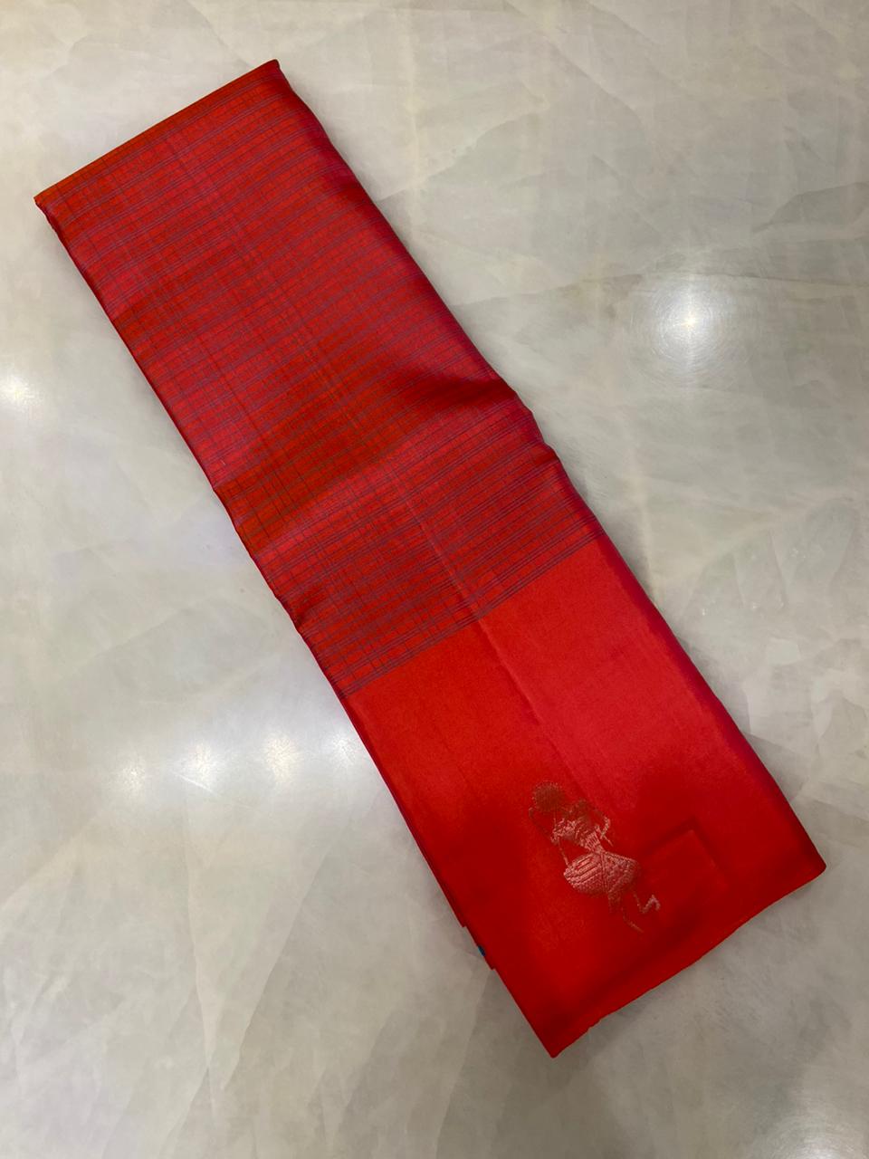 Pure Zari handloom Kanjeevaram silk mark certified saree - Kanjeevaram Silk Mandir