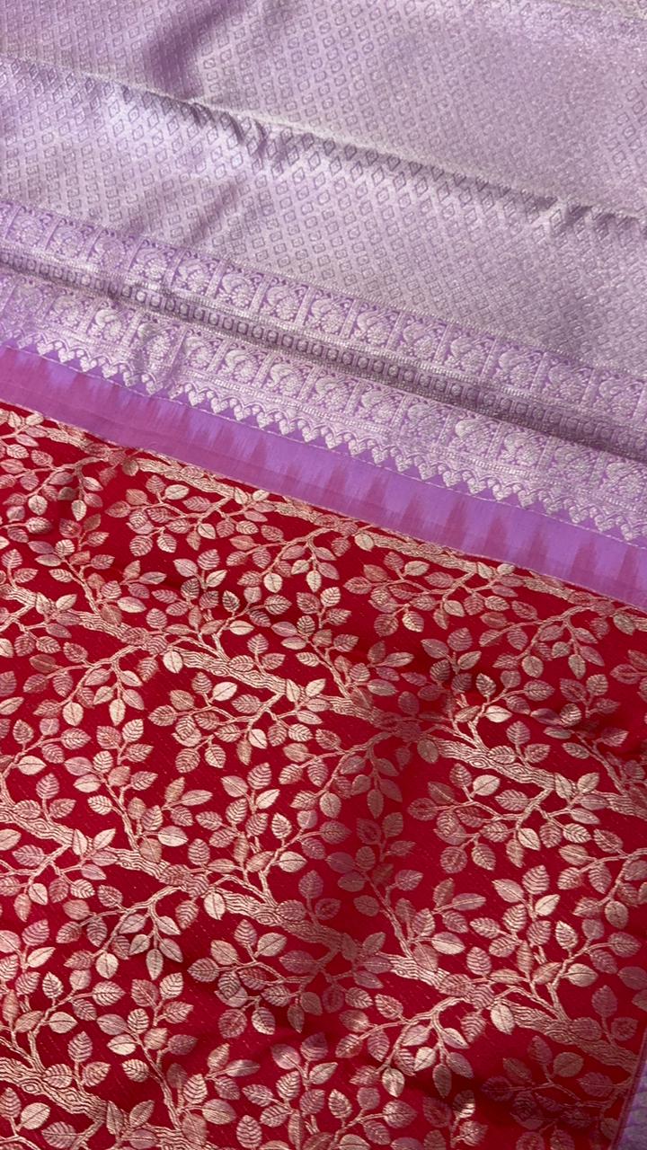 Pure Zari handloom Kanjeevaram silk mark certified saree - Kanjeevaram Silk Mandir