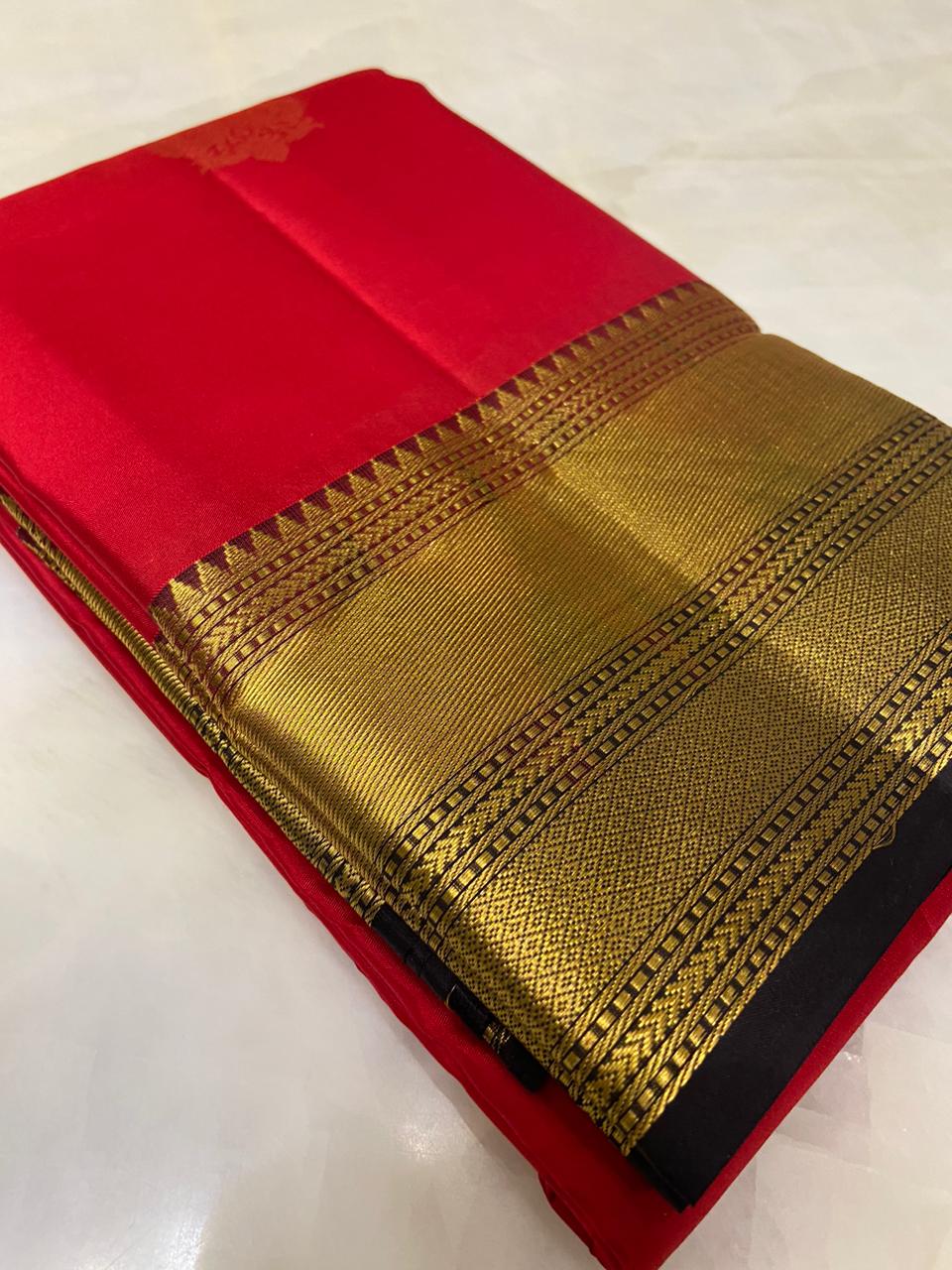 Pure Zari handloom Kanjeevaram silk mark certified saree - Kanjeevaram Silk Mandir