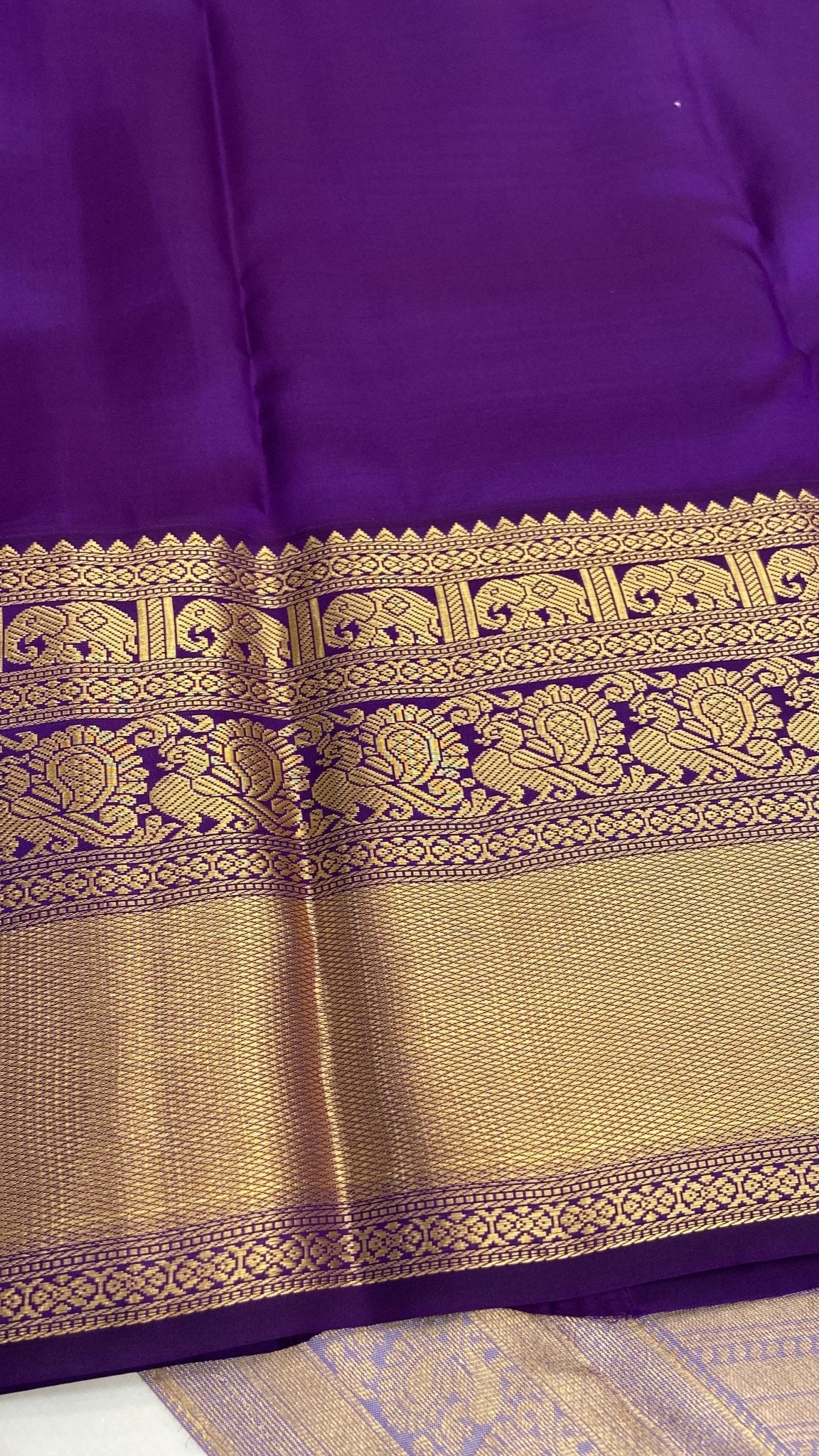 Pure Zari handloom Kanjeevaram silk mark certified saree - Kanjeevaram Silk Mandir